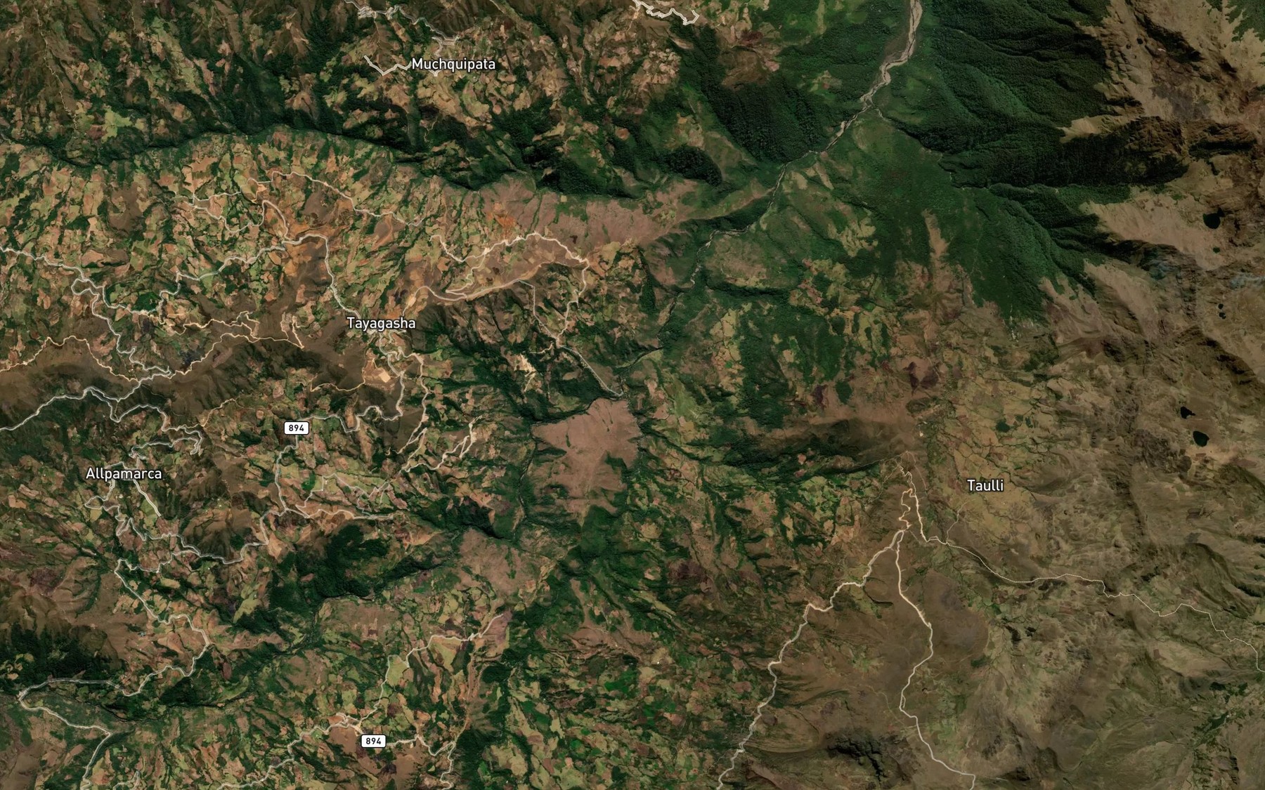 Satellite map of the Quebrada Jarahuasi