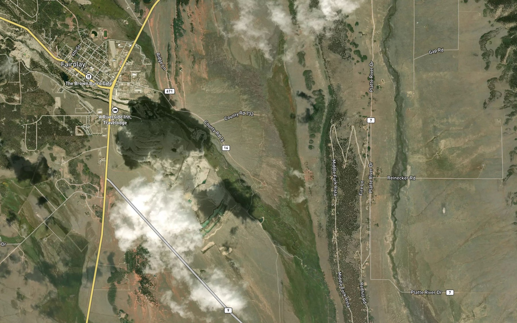 Satellite map of the Miller-Chapman Ditch