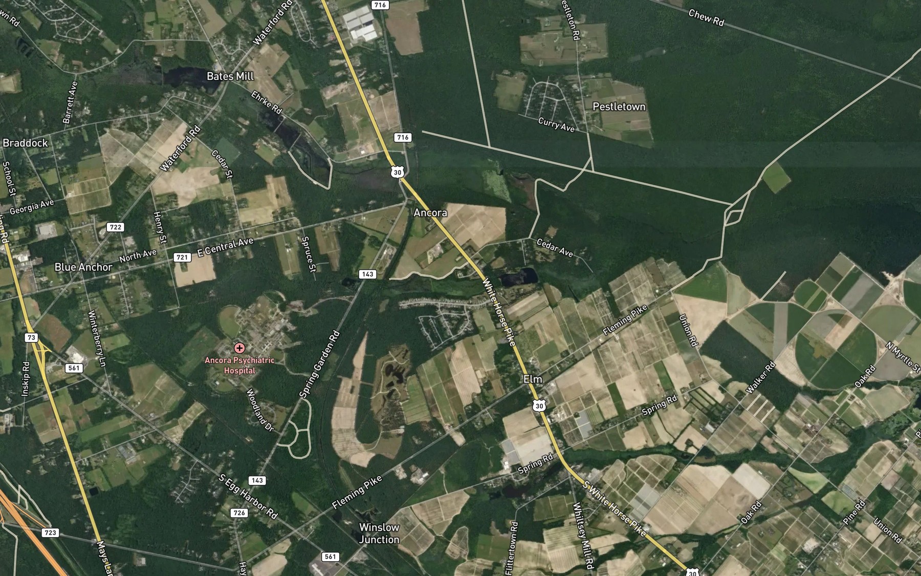 Satellite map of the Anchor Lake Two