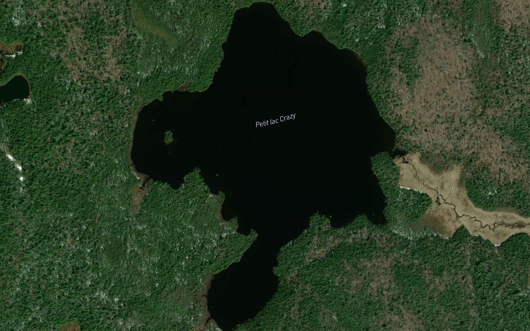 Satellite map of the Petit lac Crazy