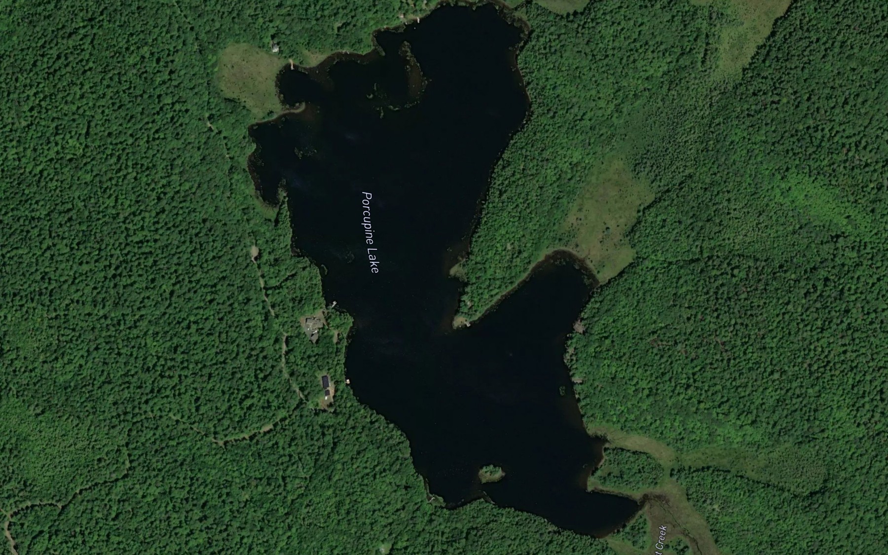 Satellite map of the Porcupine Lake