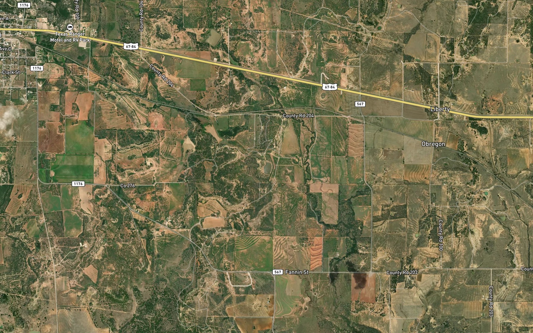 Satellite map of the Soil Conservation Service Site 5 Reservoir