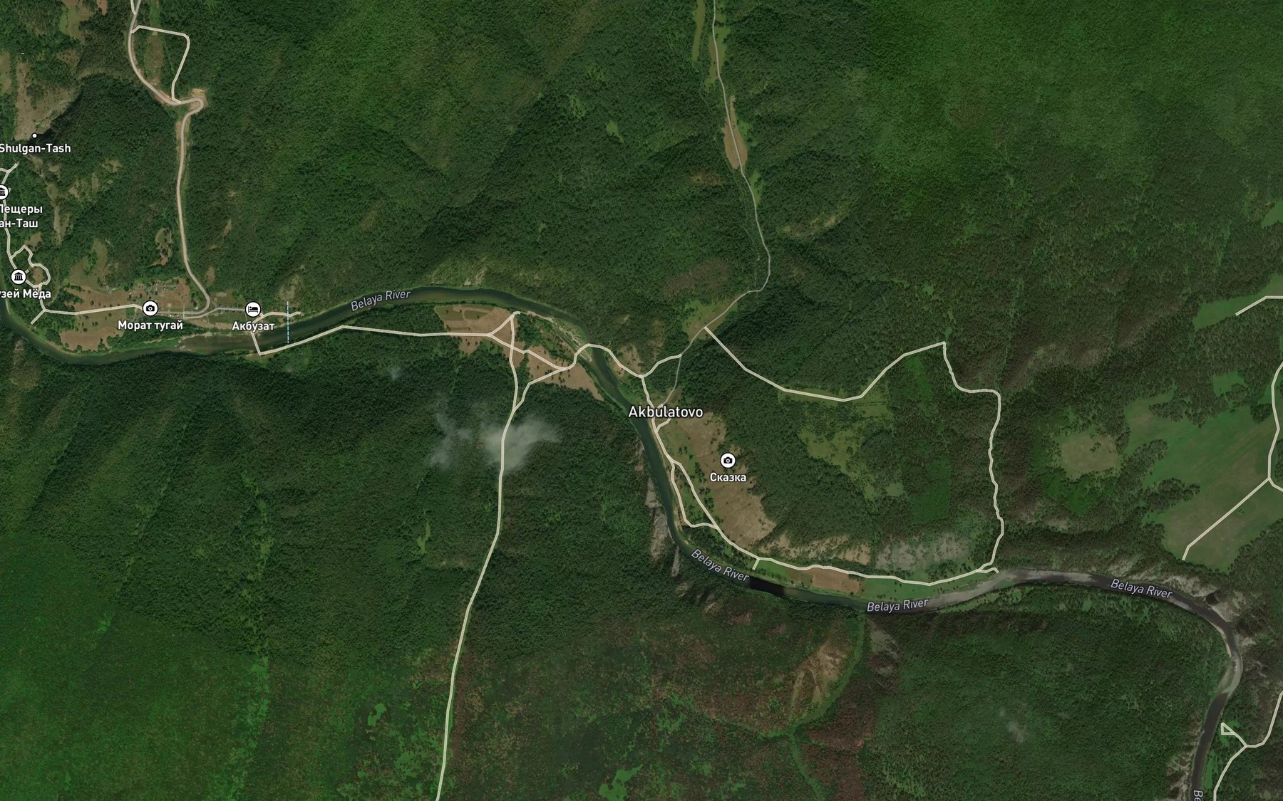 Satellite map of the Yamashla