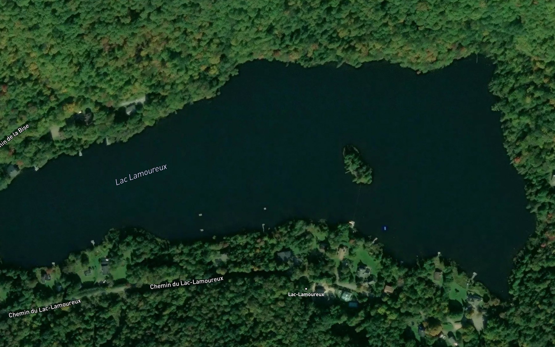 Satellite map of the Lac Lamoureux