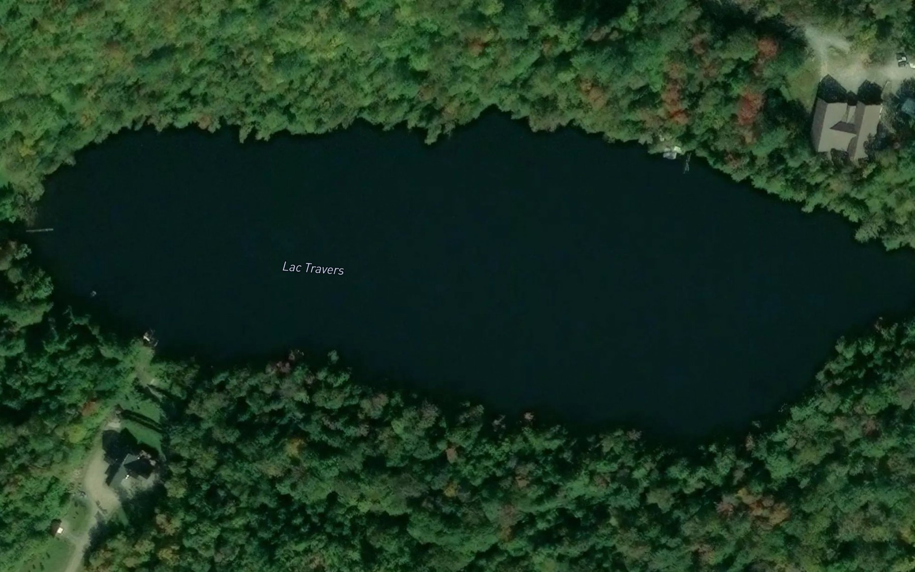 Satellite map of the Lac Travers