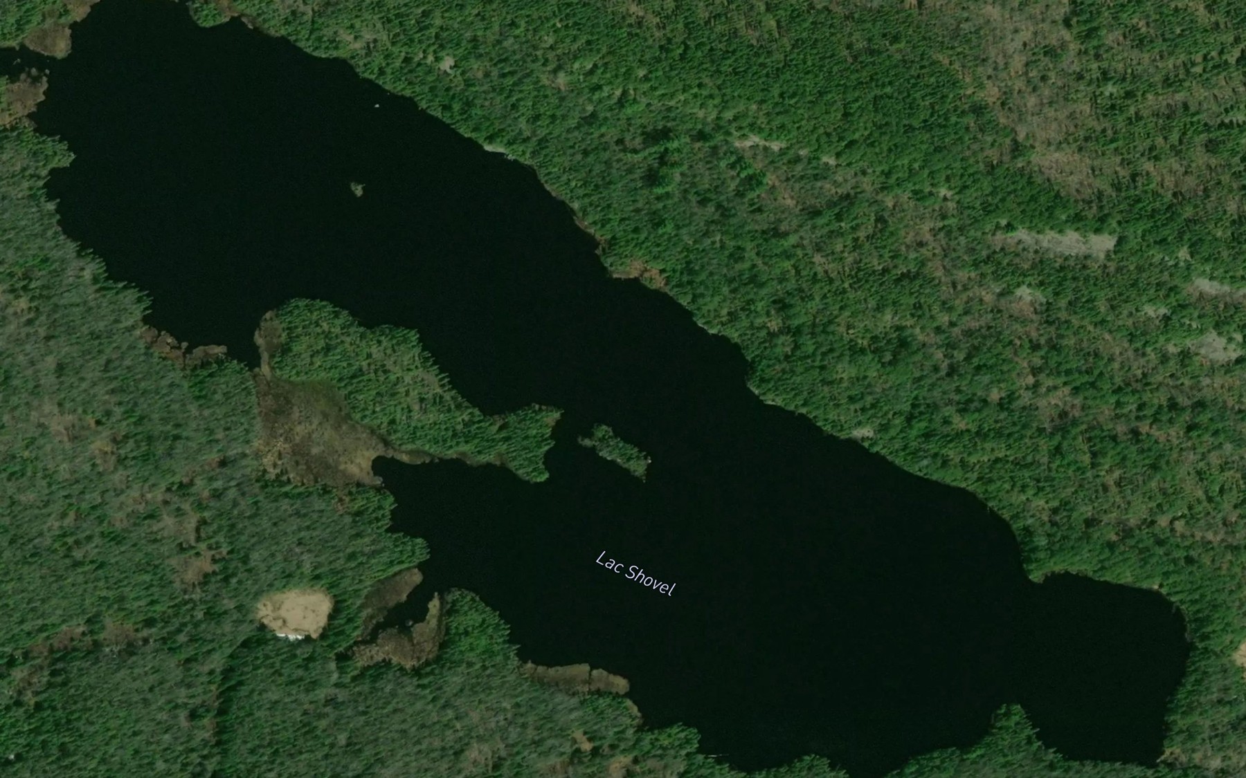 Satellite map of the Lac Shovel