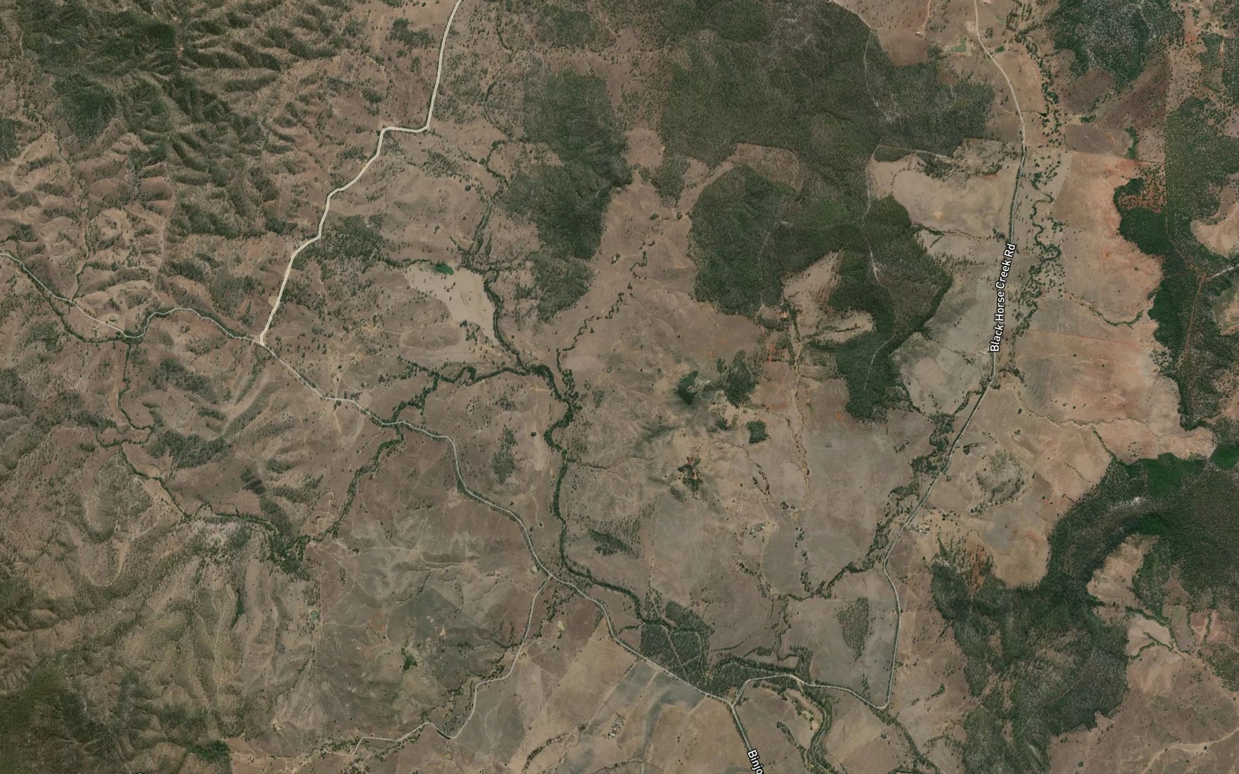 Satellite map of the Branch Creek