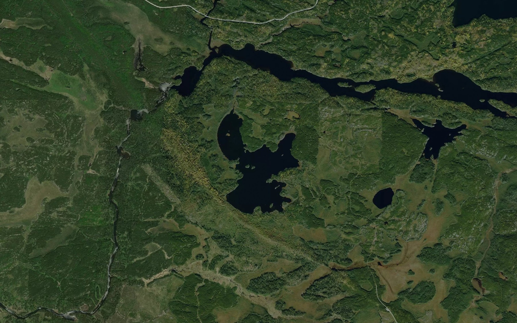 Satellite map of the Esker Lake