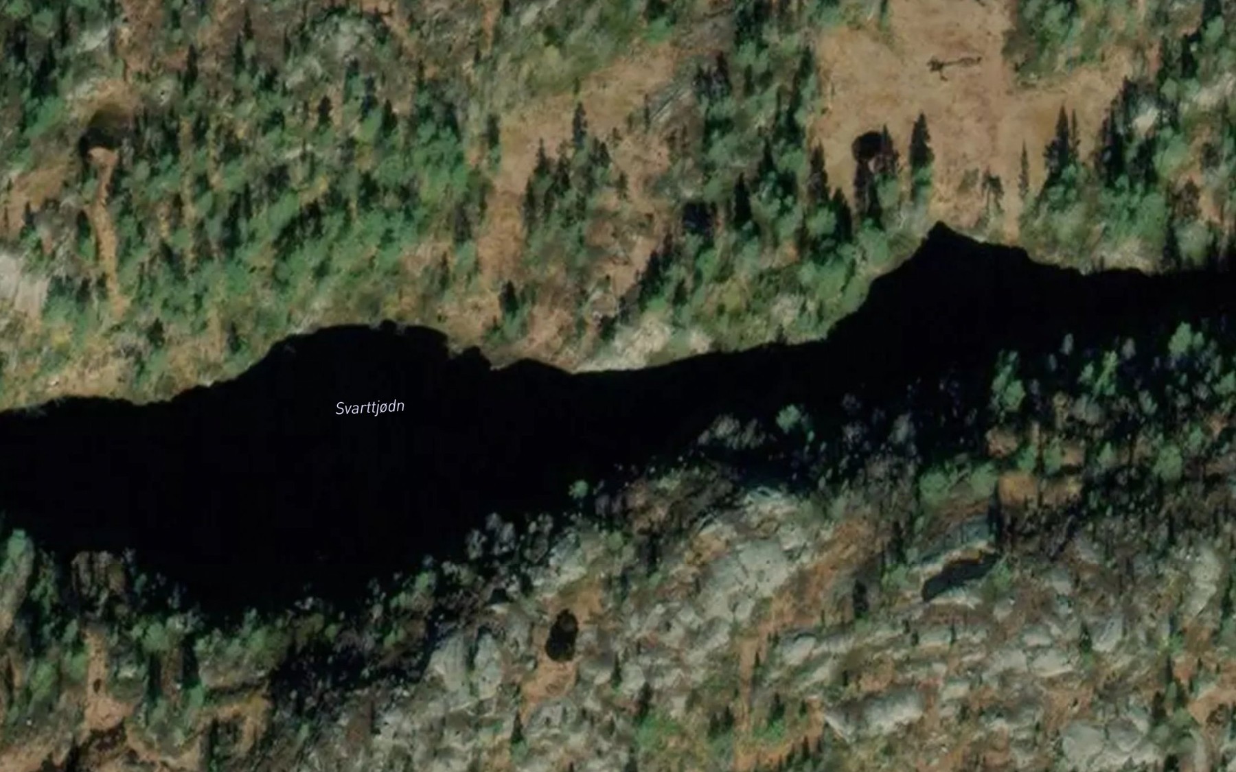 Satellite map of the Svarttjodn