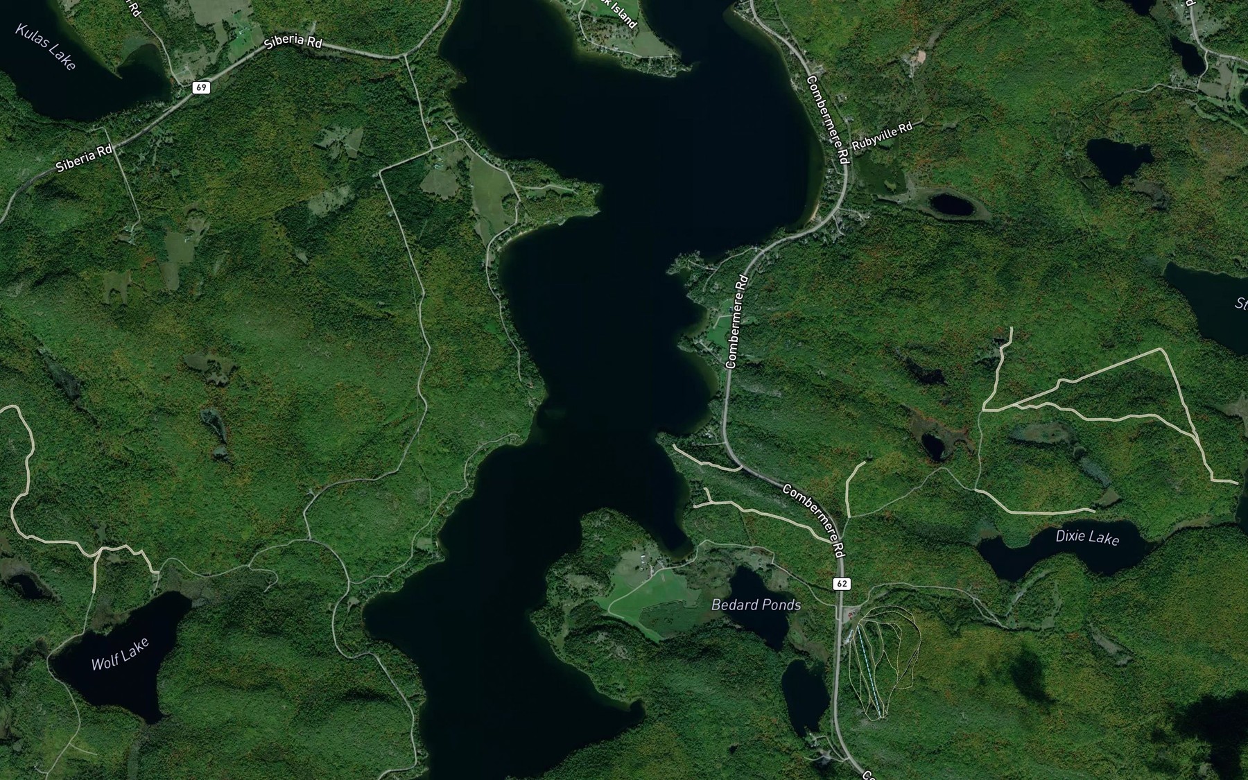 Satellite map of the Barrys Bay