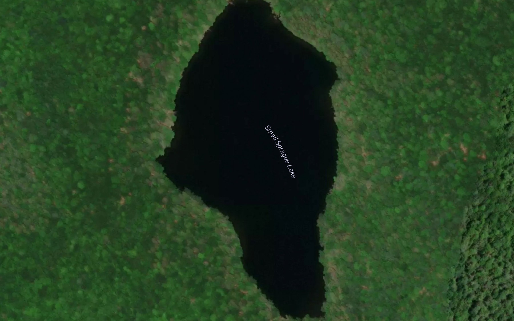 Satellite map of the Small Sprague Lake