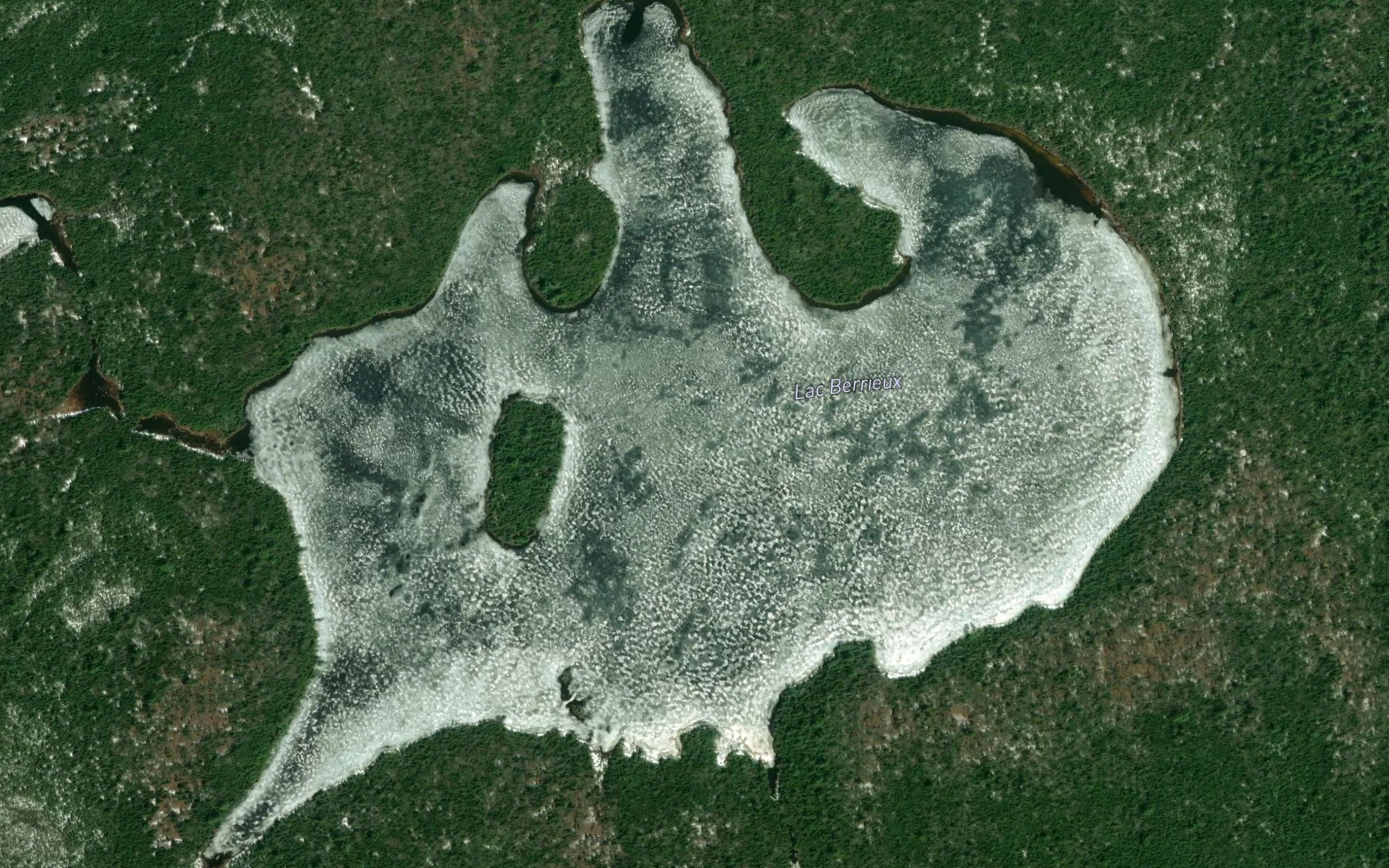 Satellite map of the Lac Berrieux
