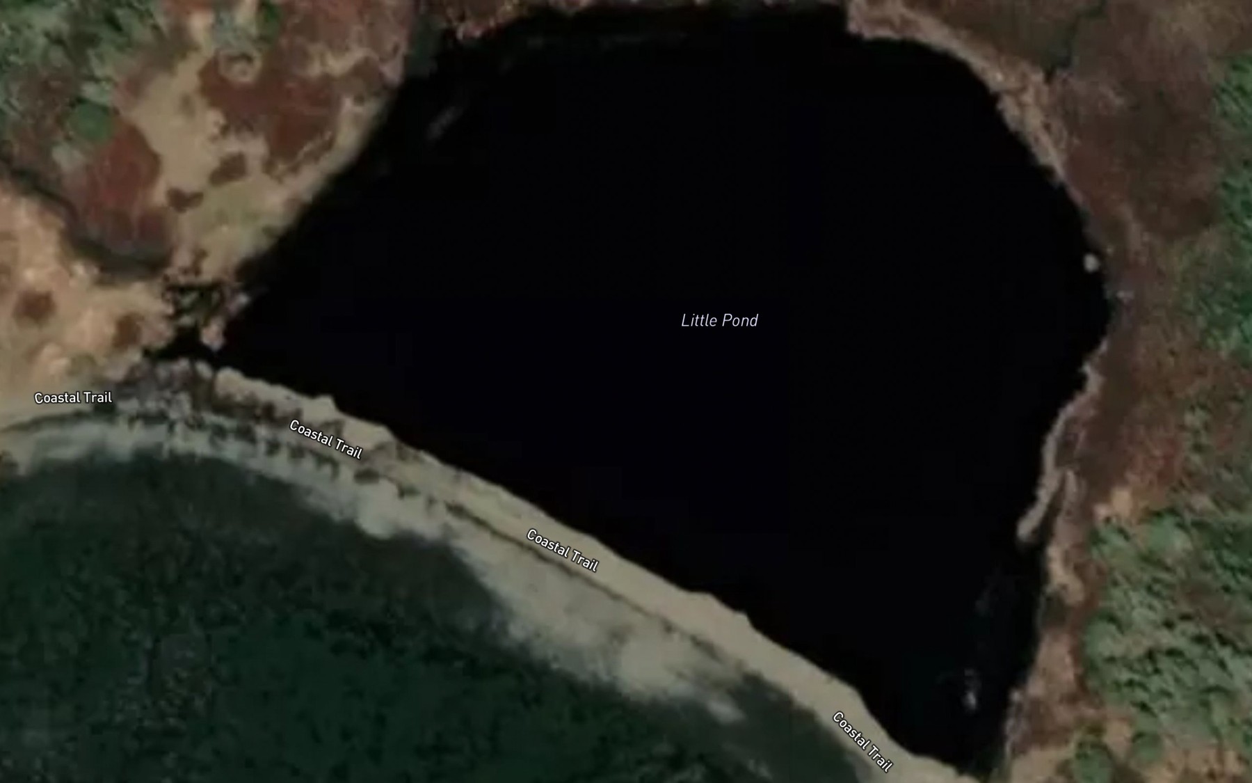 Satellite map of the Little Pond