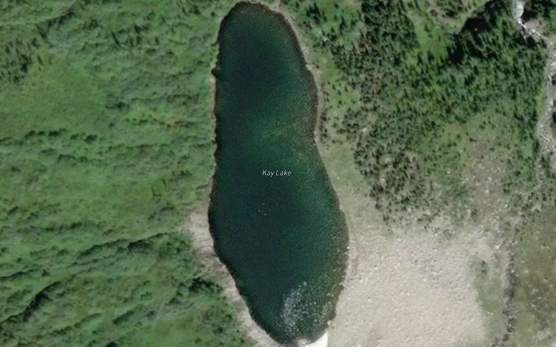 Satellite map of the Kay Lake