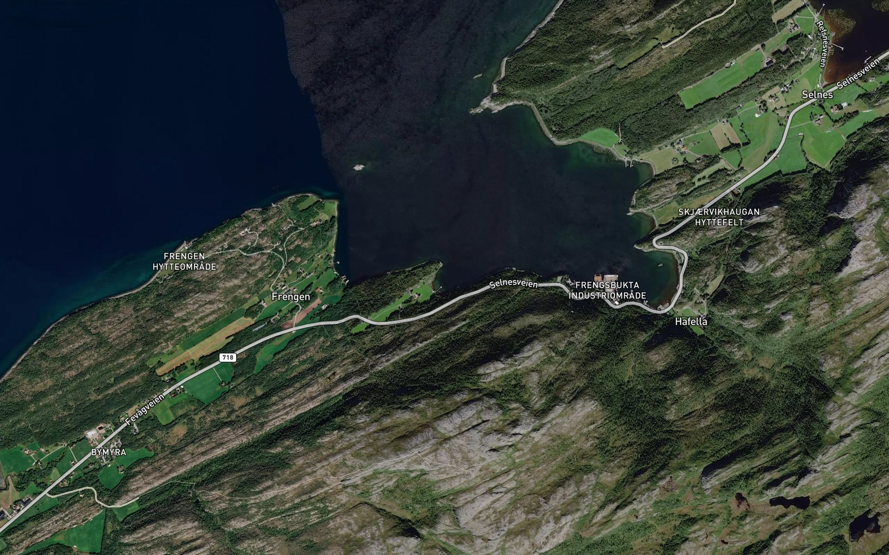 Satellite map of the Langskipnesbukta