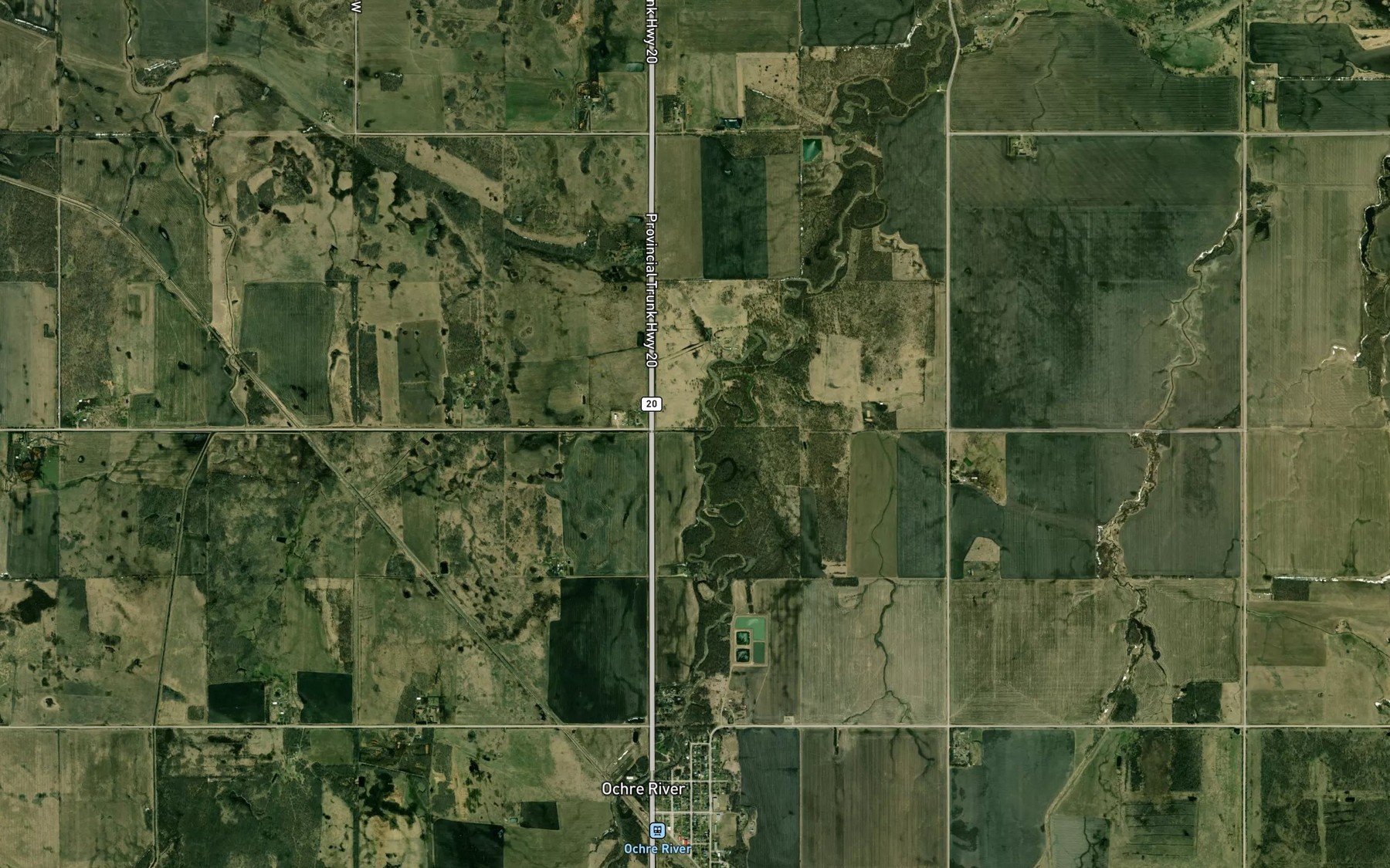 Satellite map of the Crawford Creek