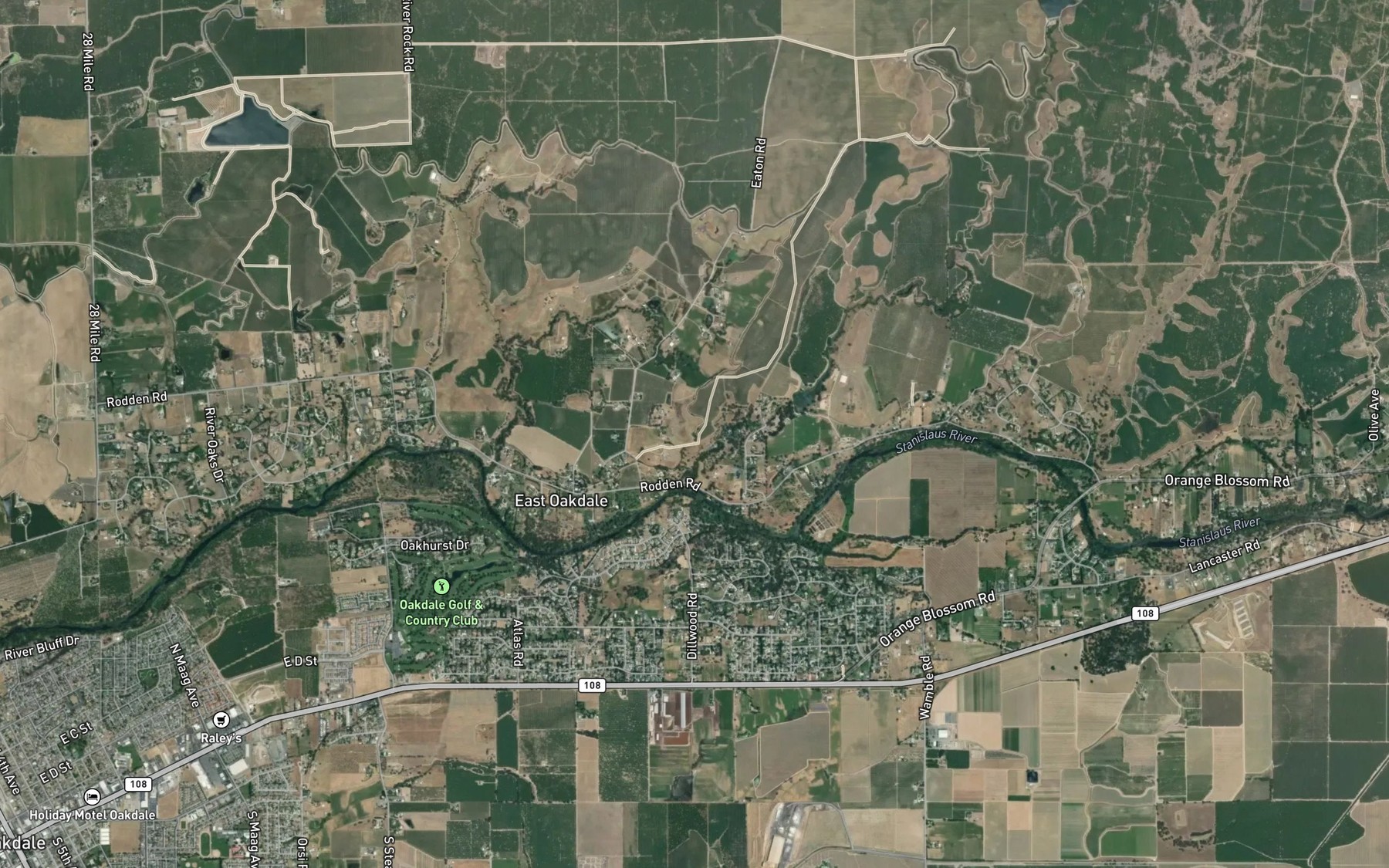 Satellite map of the Eaton Lateral