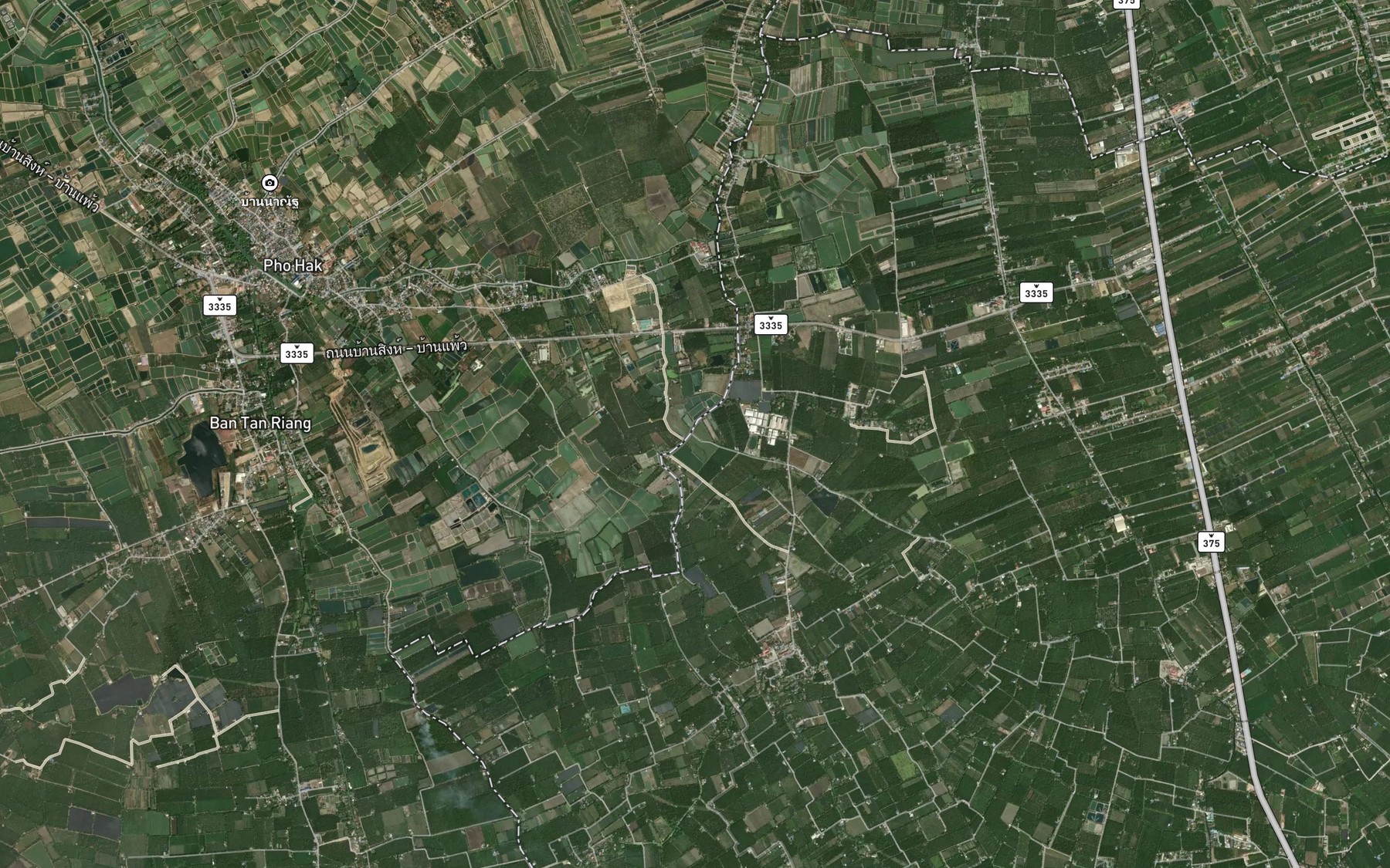 Satellite map of the Khlong Rang Sam Phran