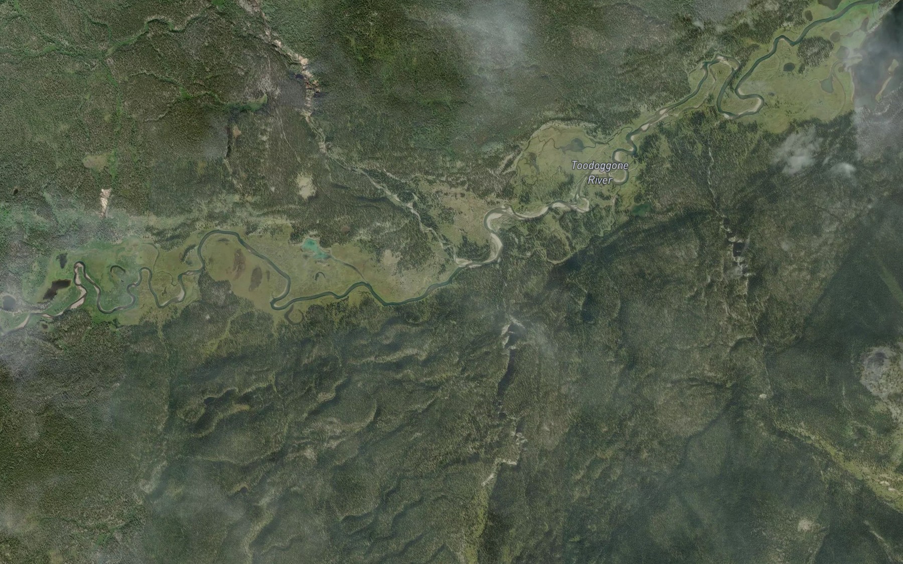 Satellite map of the McClair Creek