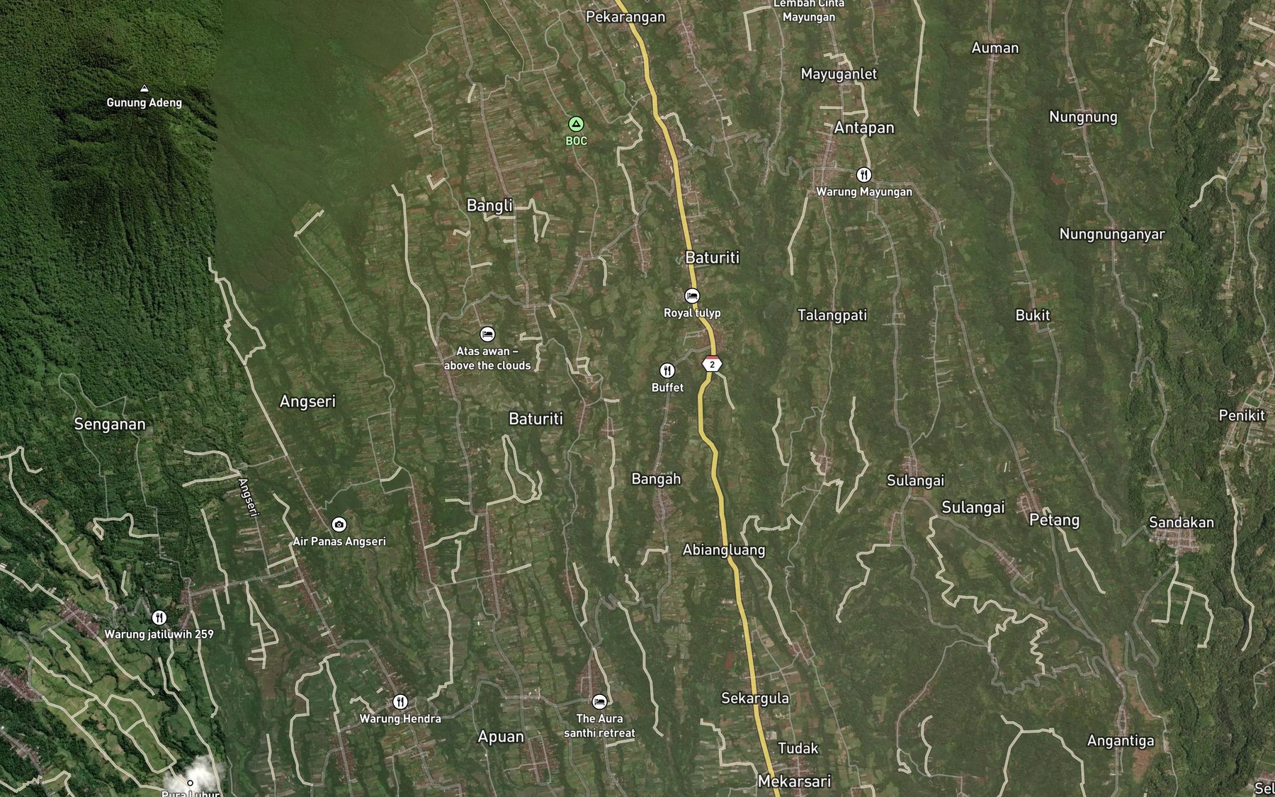 Satellite map of the Tukad Bangke