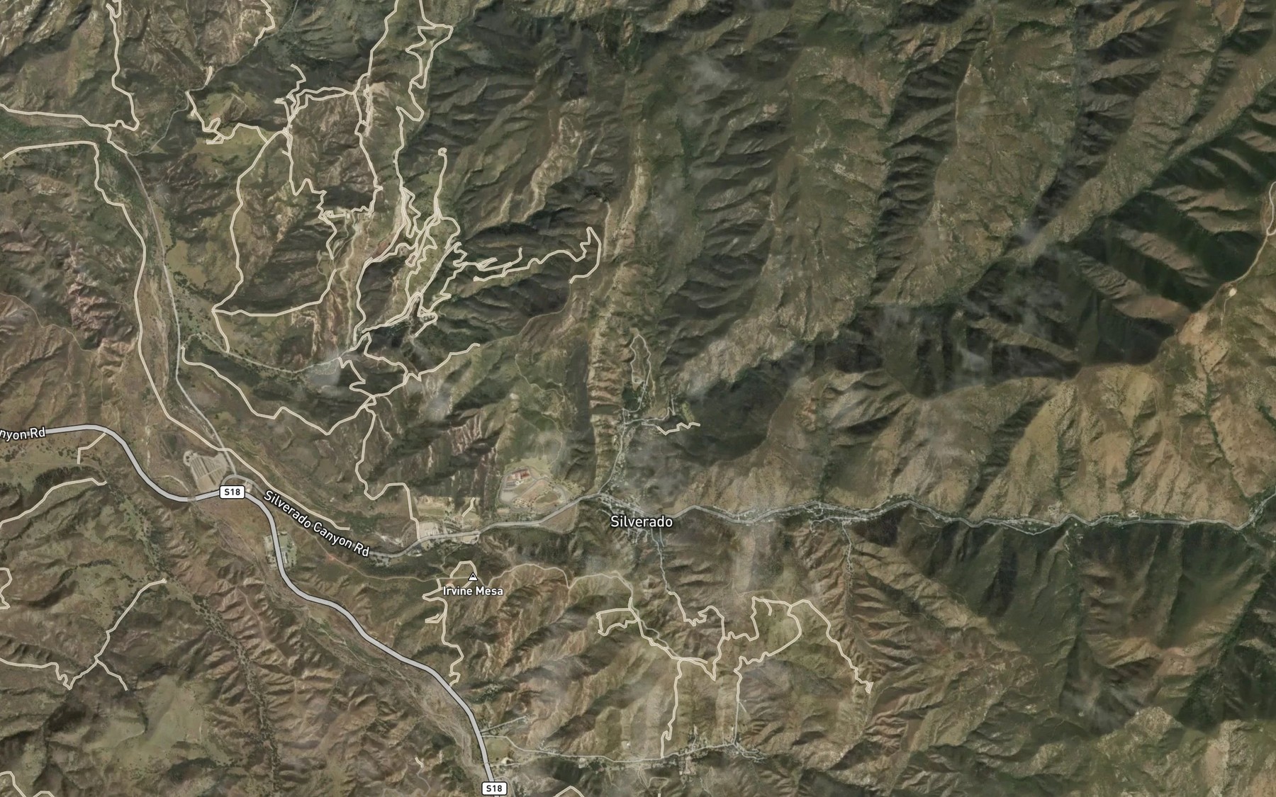 Satellite map of the Mustang Spring