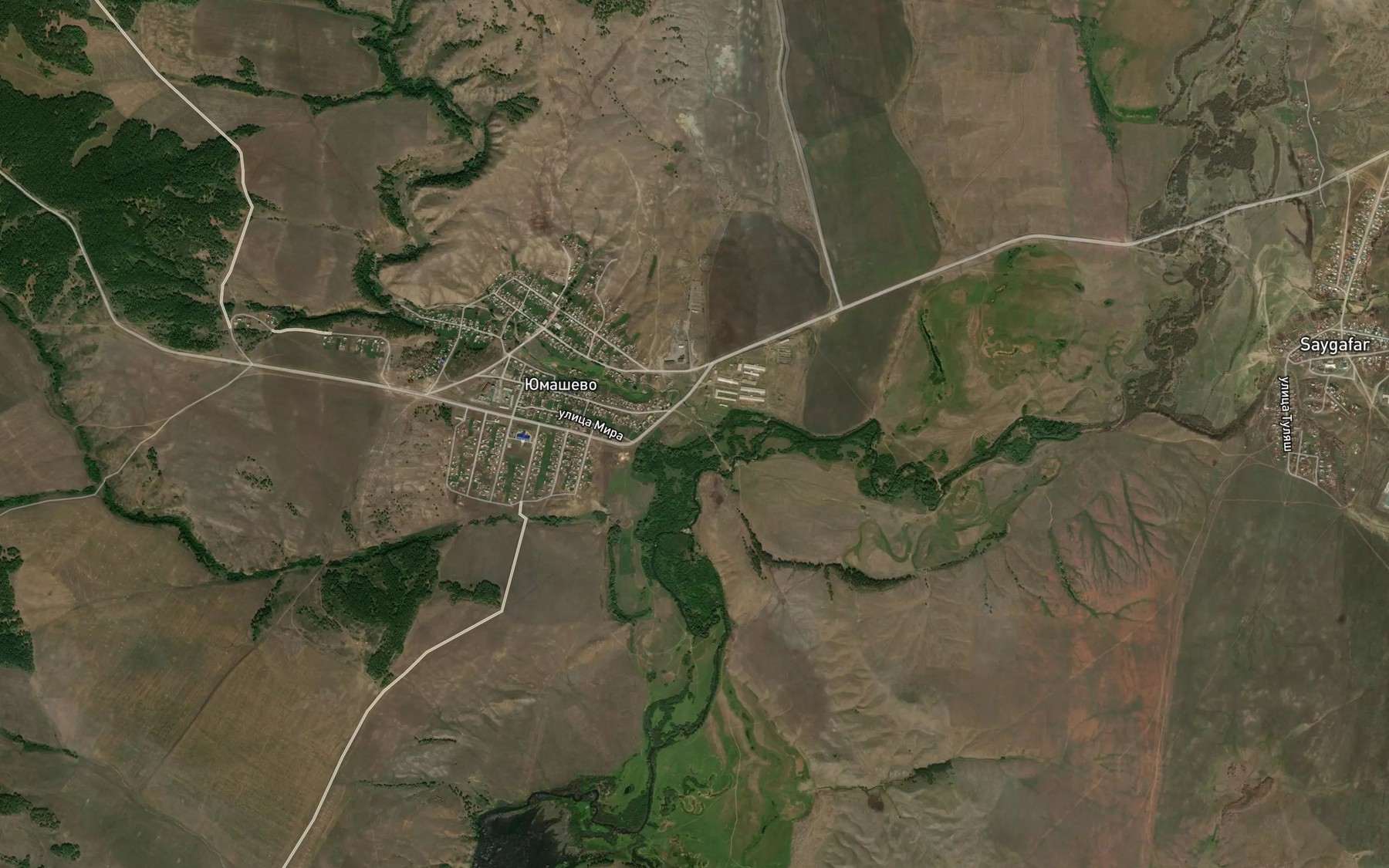 Satellite map of the Kuvashly