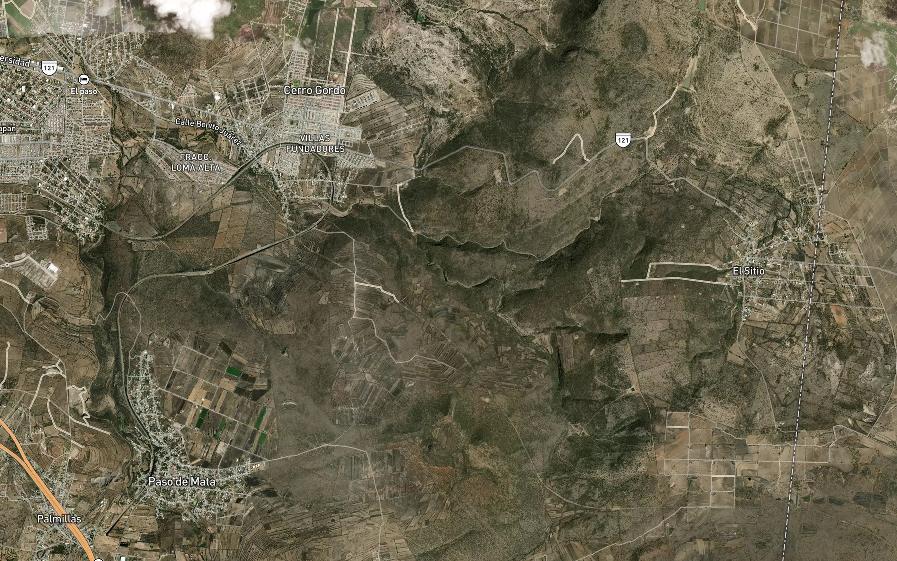 Satellite map of the Rosillo