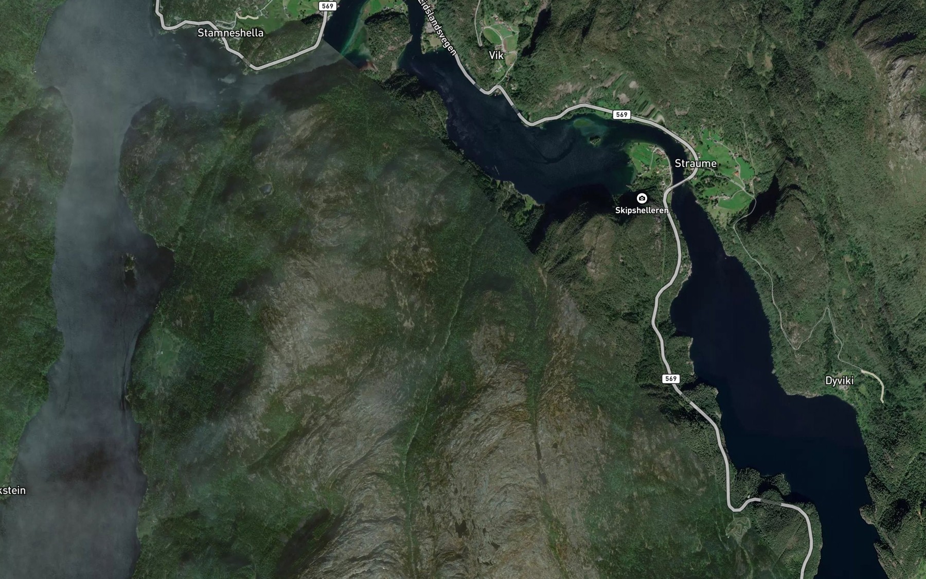 Satellite map of the Ulevikelvi