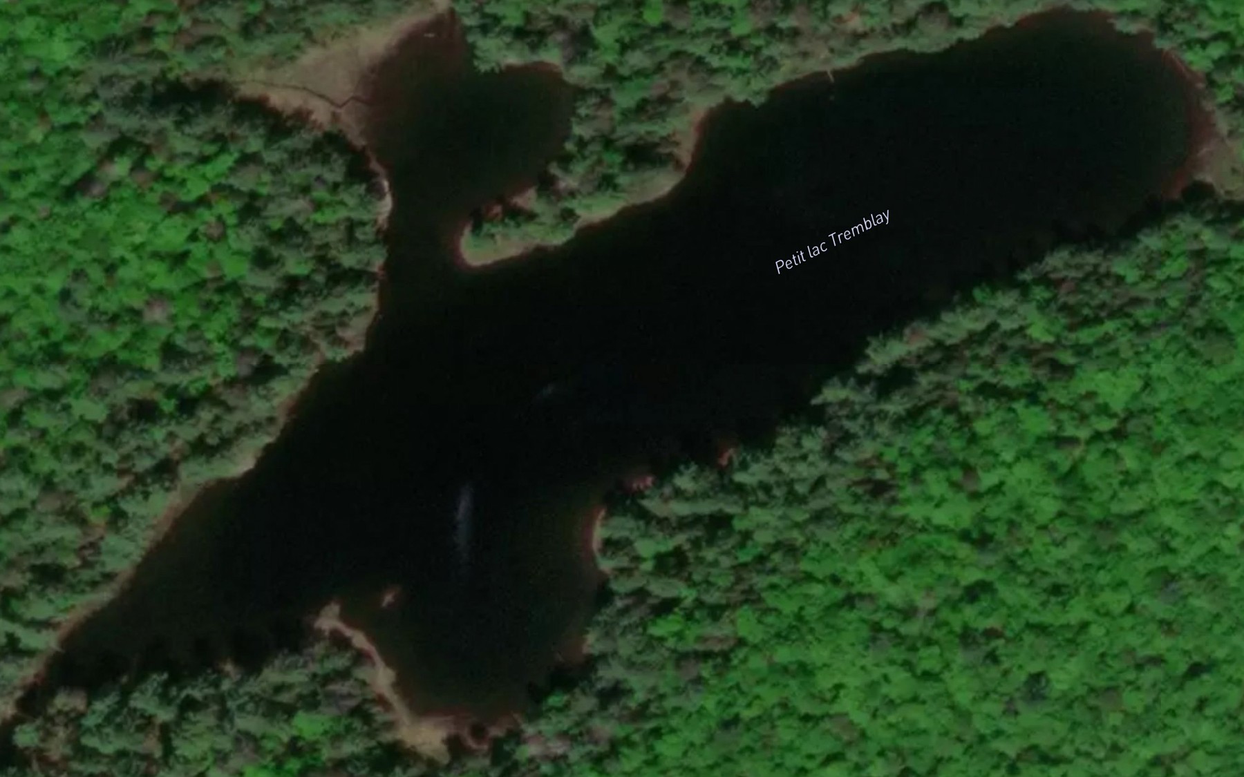 Satellite map of the Petit lac Tremblay