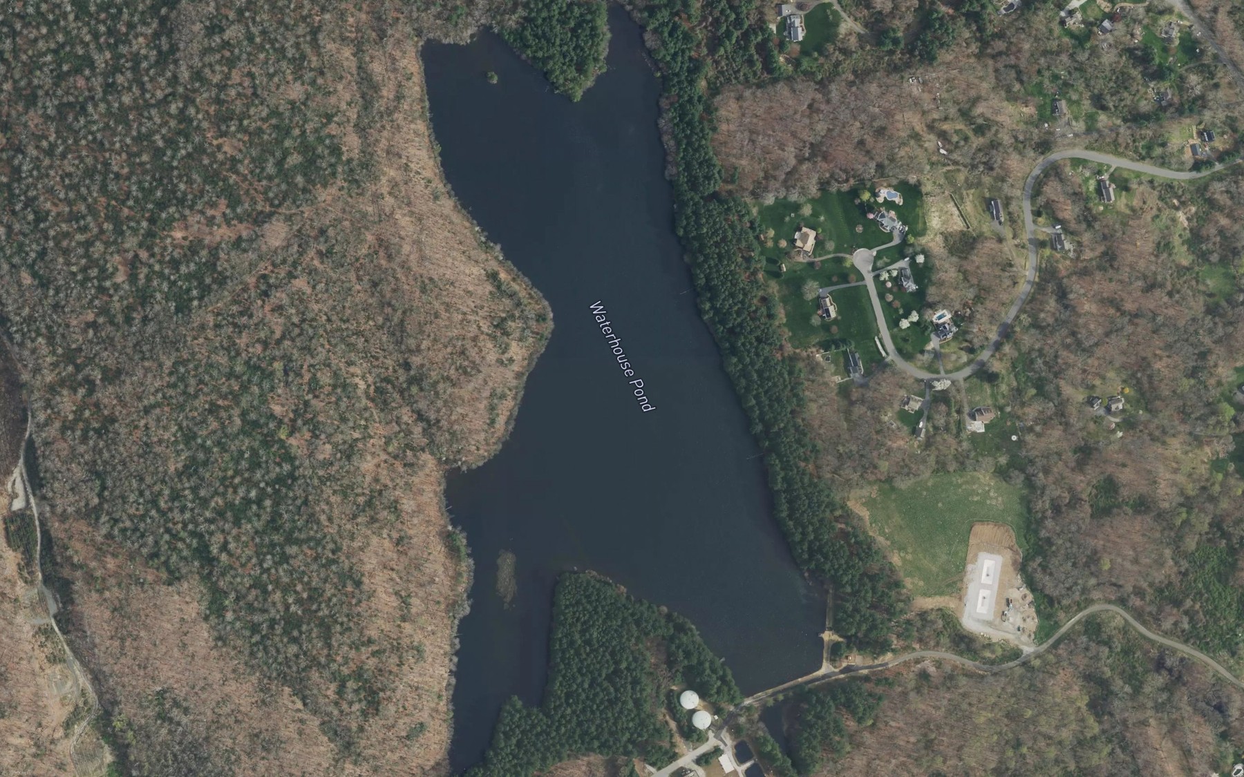 Satellite map of the Waterhouse Pond