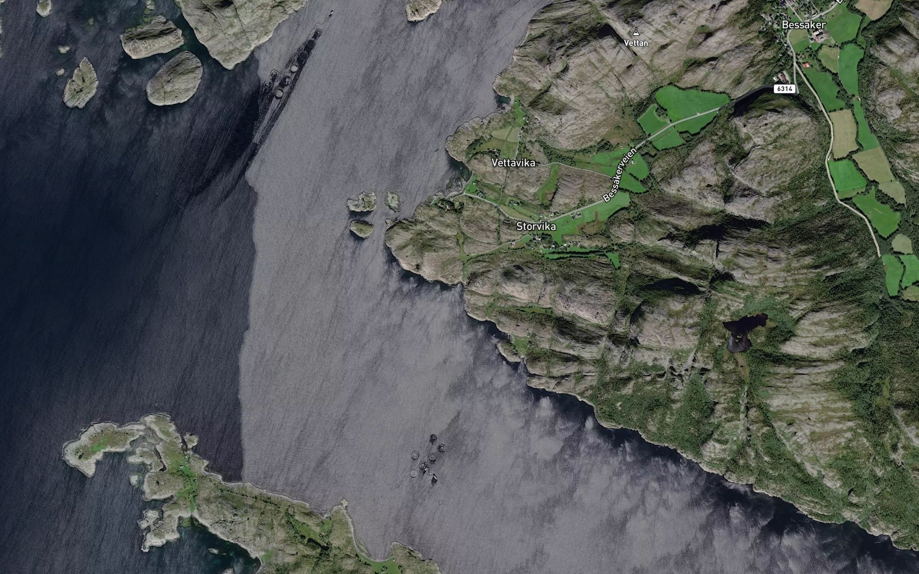 Satellite map of the Kapvika