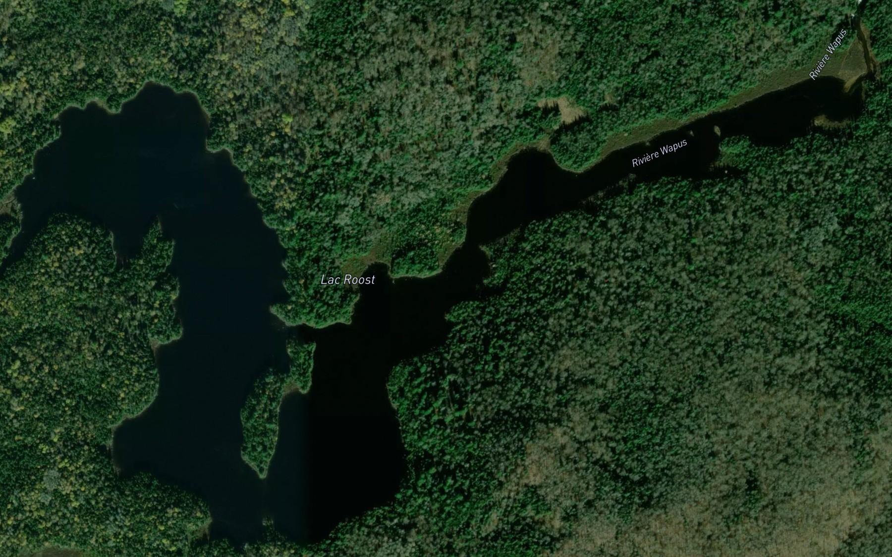 Satellite map of the Lac Roost