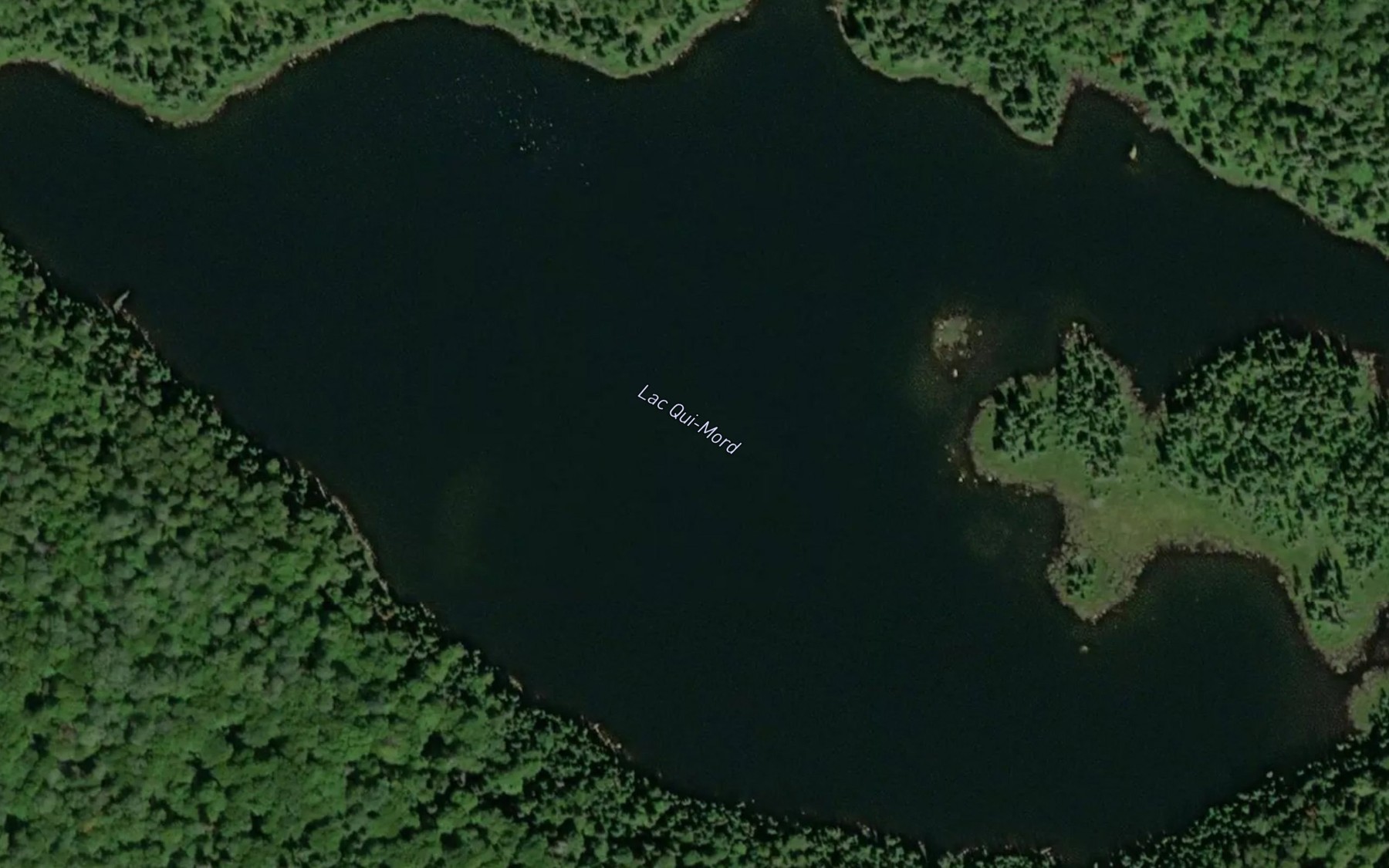 Satellite map of the Lac Qui-Mord