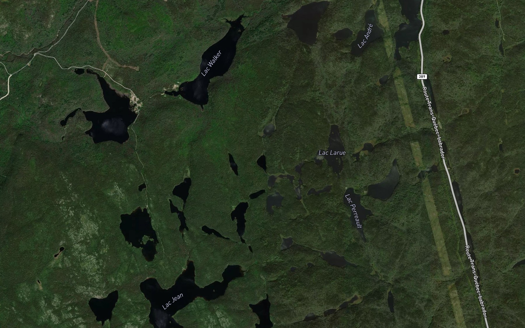 Satellite map of the Lac des Fees