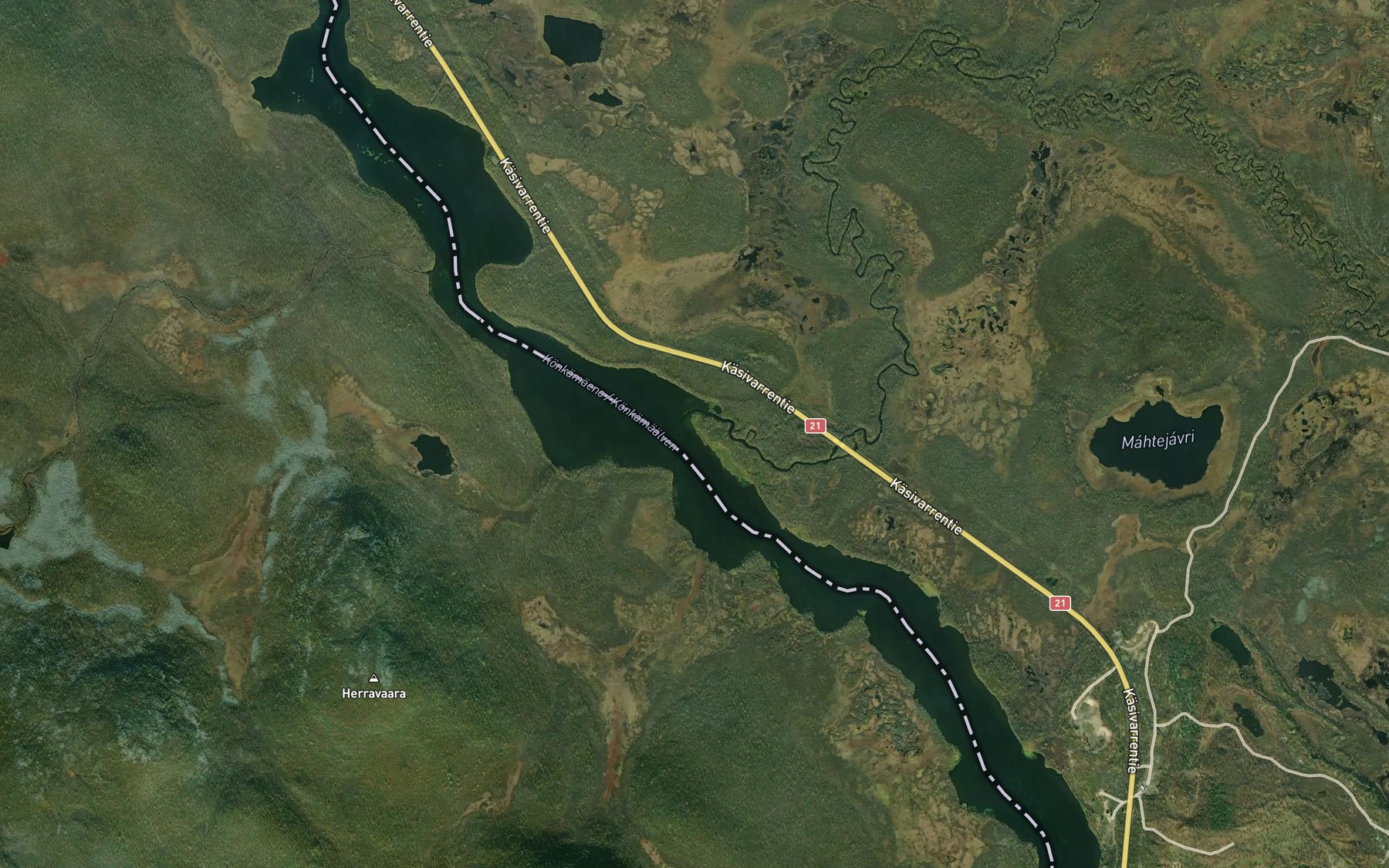Satellite map of the Aatsajoki