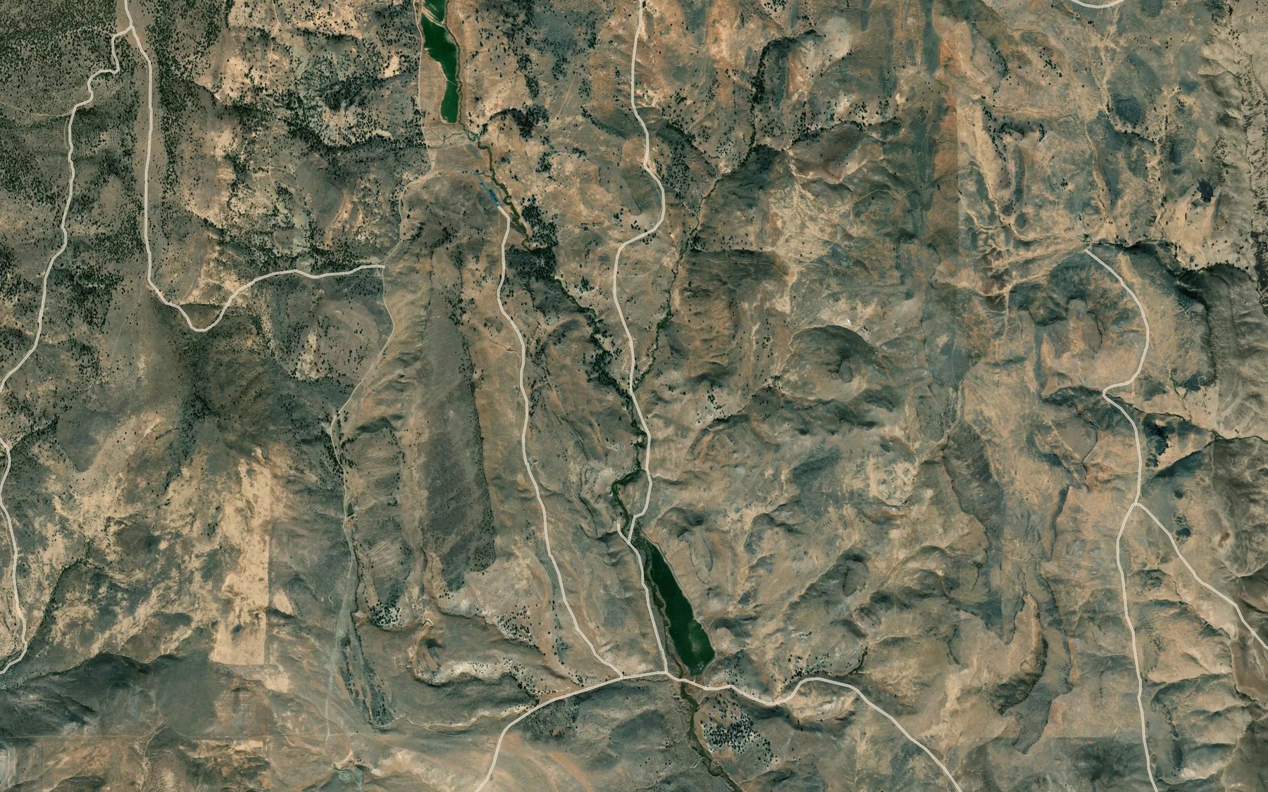 Satellite map of the Coyote Creek