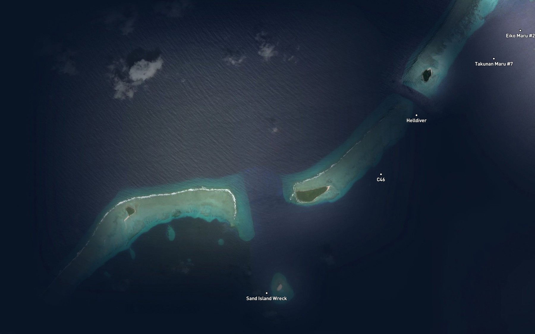 Satellite map of the Mellu Pass