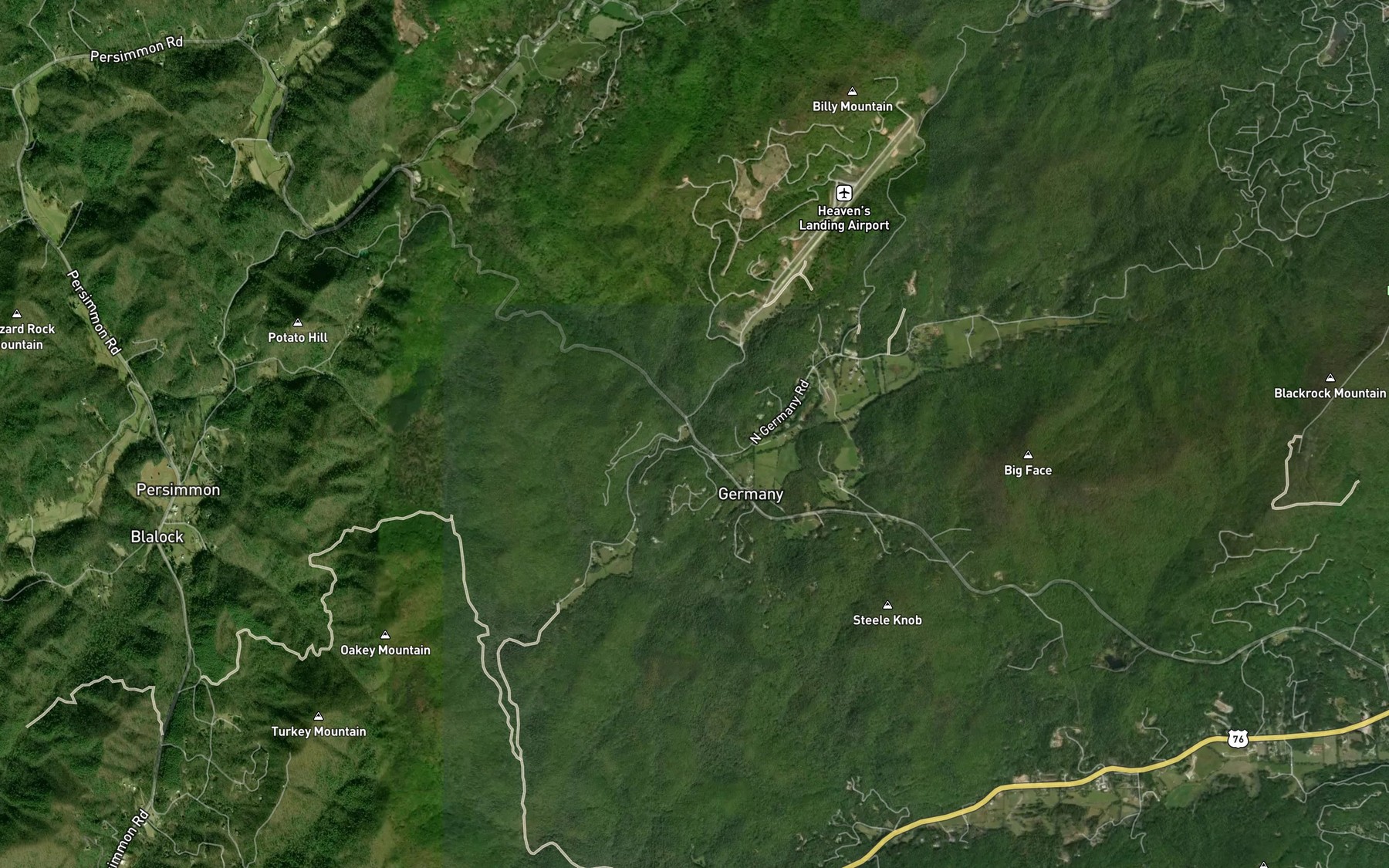Satellite map of the Little Creek