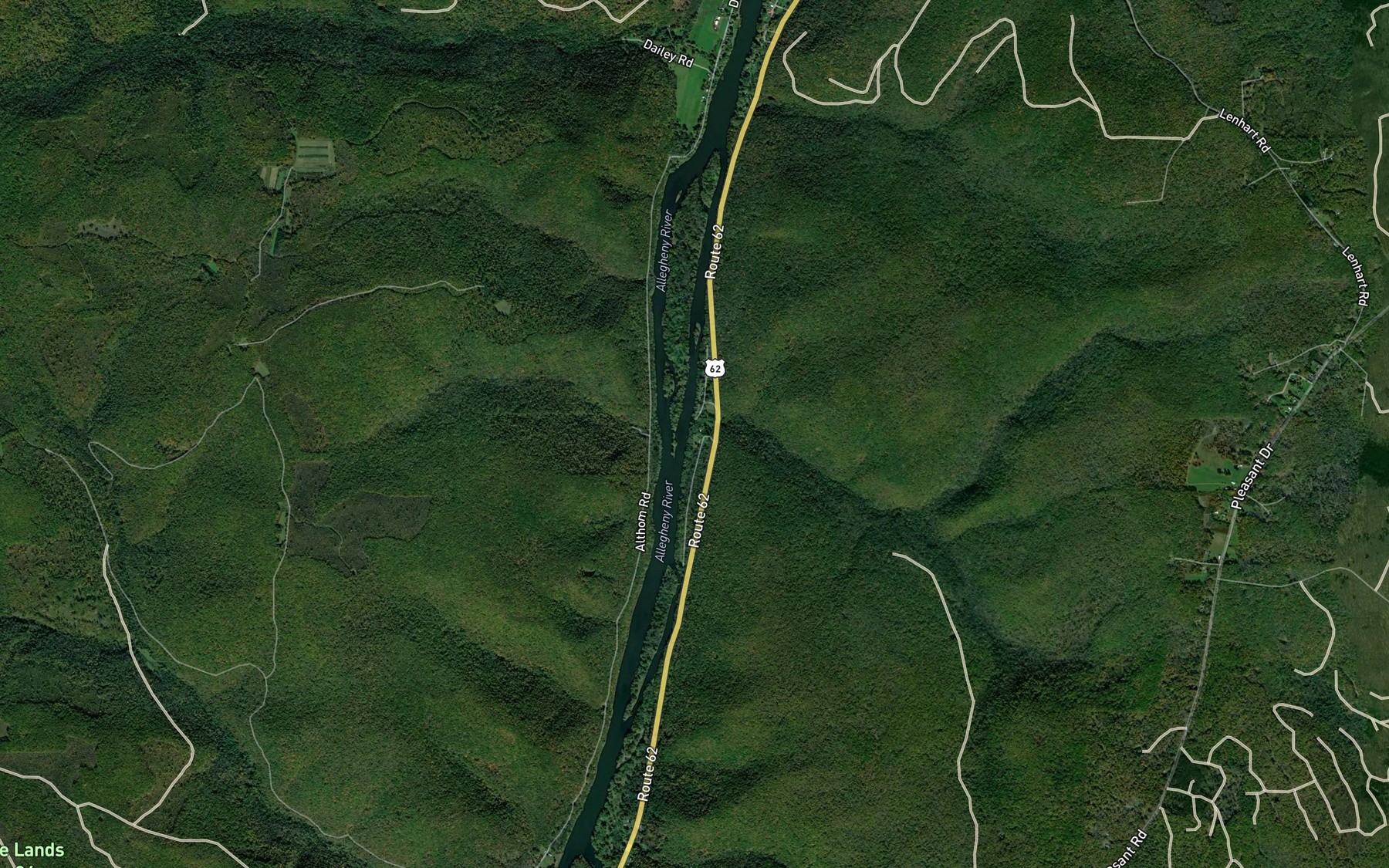 Satellite map of the Hedgehog Run