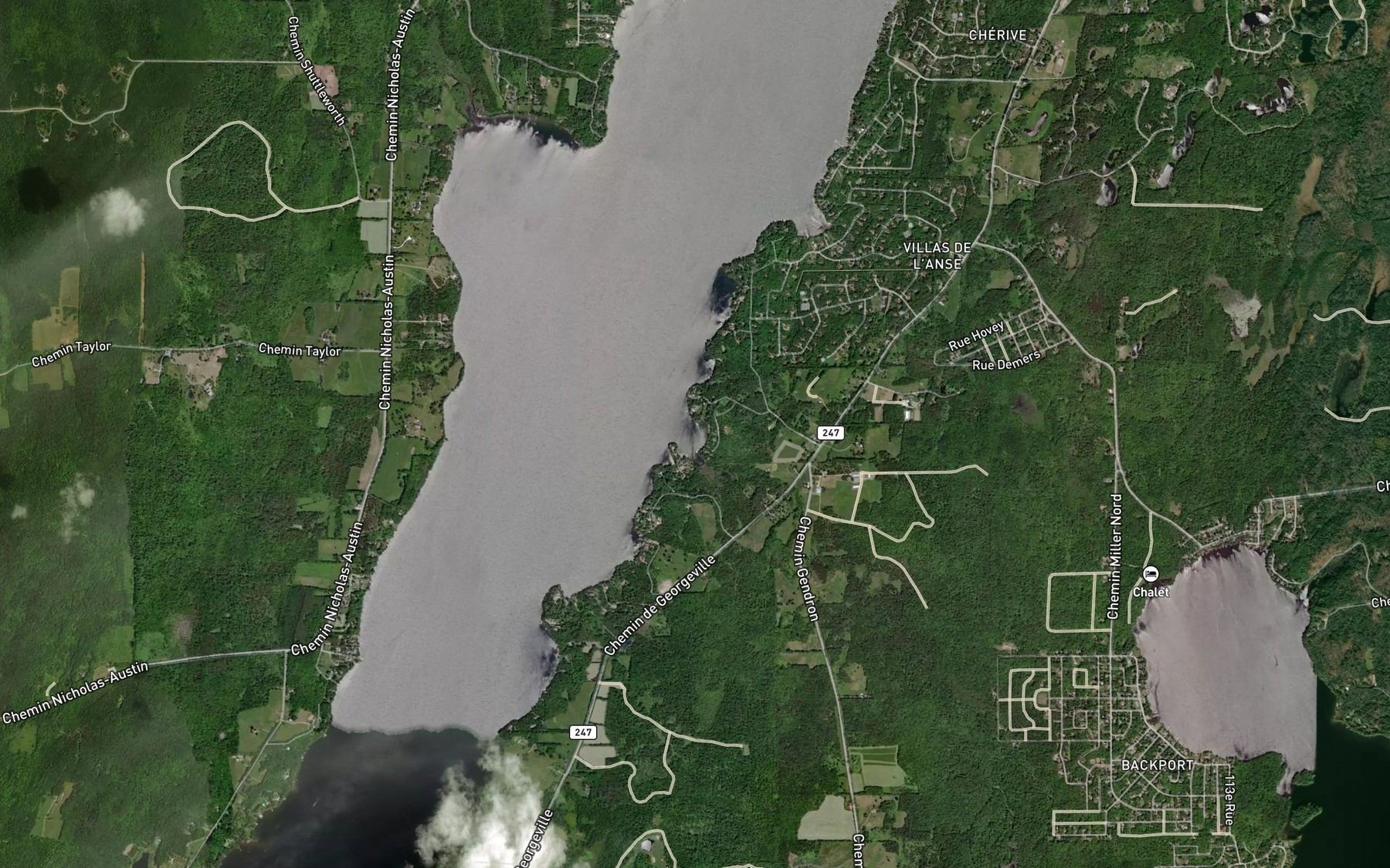 Satellite map of the Baie Oliver