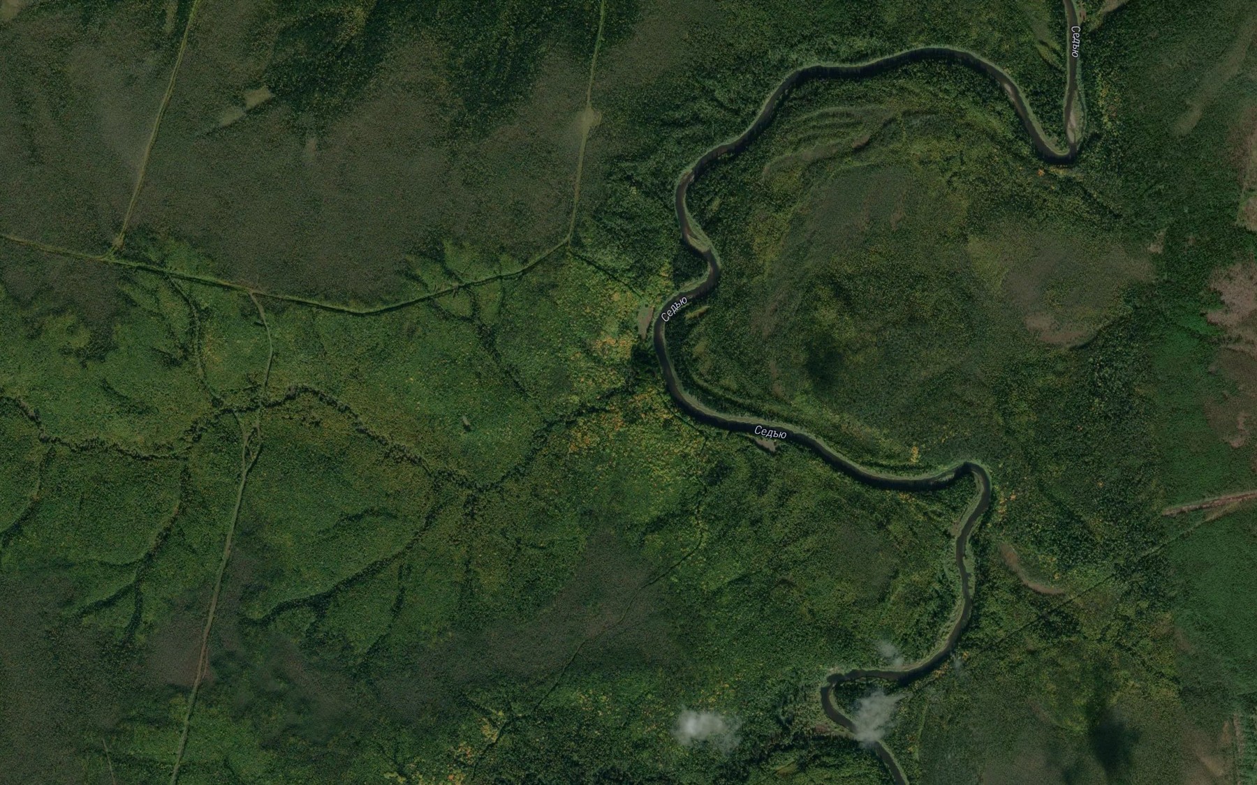 Satellite map of the Nizhniy Bad'yayel'
