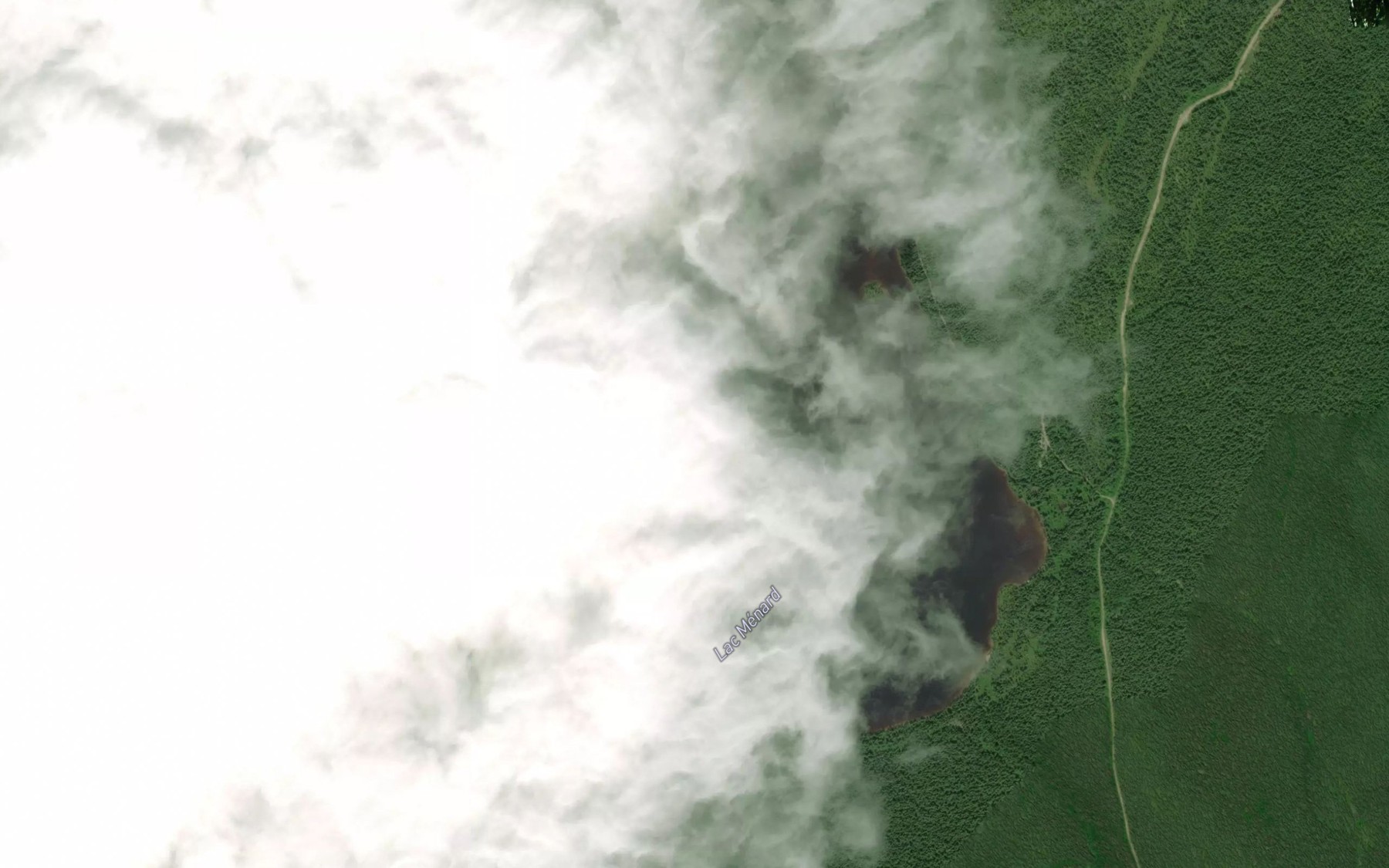 Satellite map of the Lac Menard