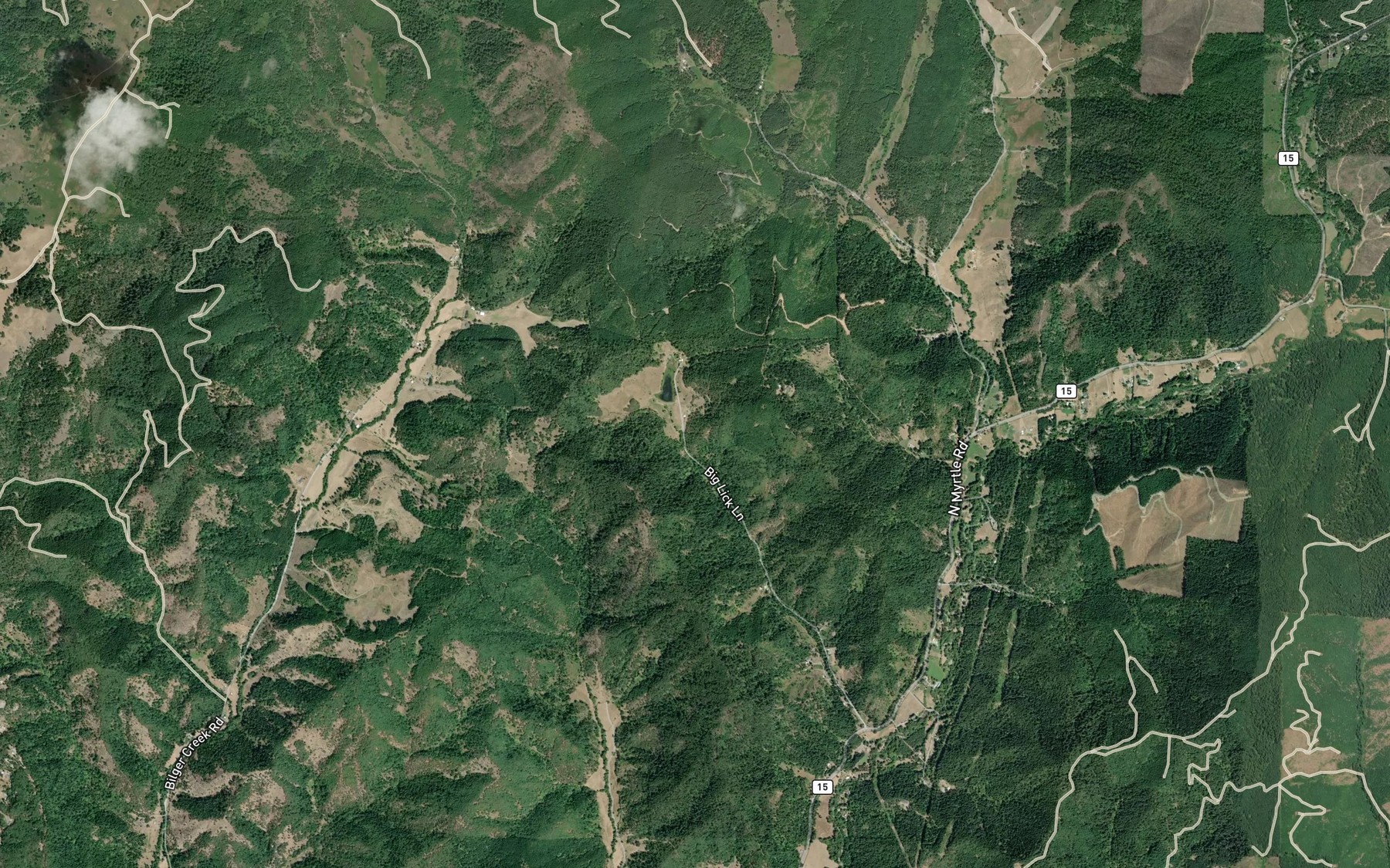Satellite map of the Eleanor Reservoir