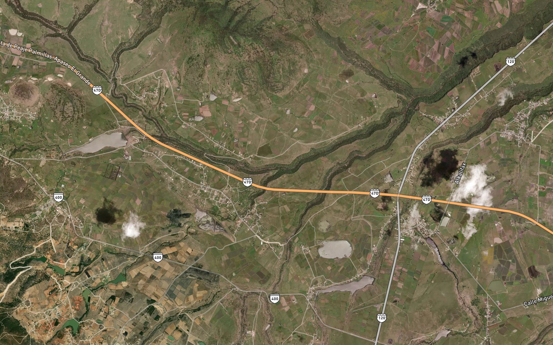Satellite map of the Arroyo la Sanguijuela