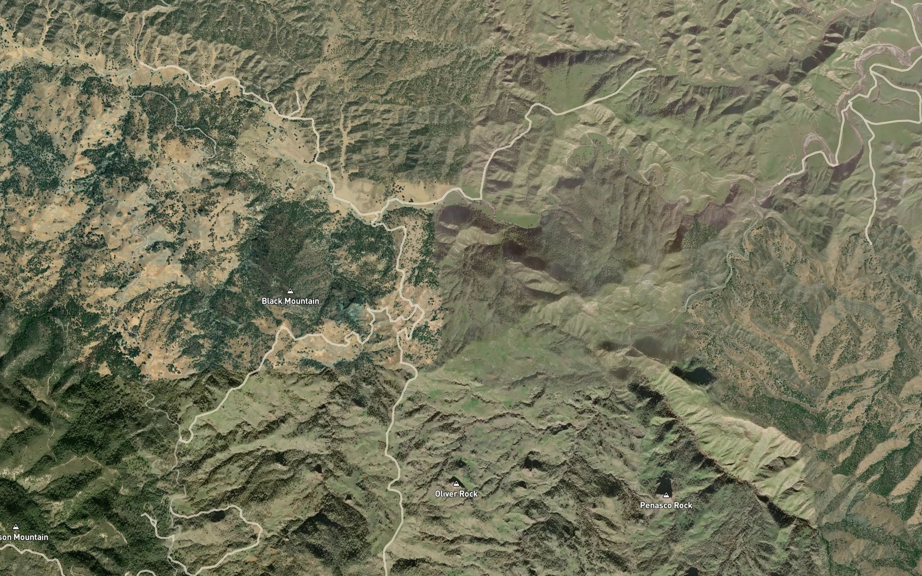 Satellite map of the Sulphur Spring