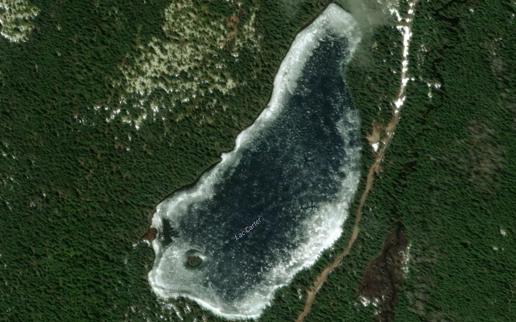 Satellite map of the Lac Carter