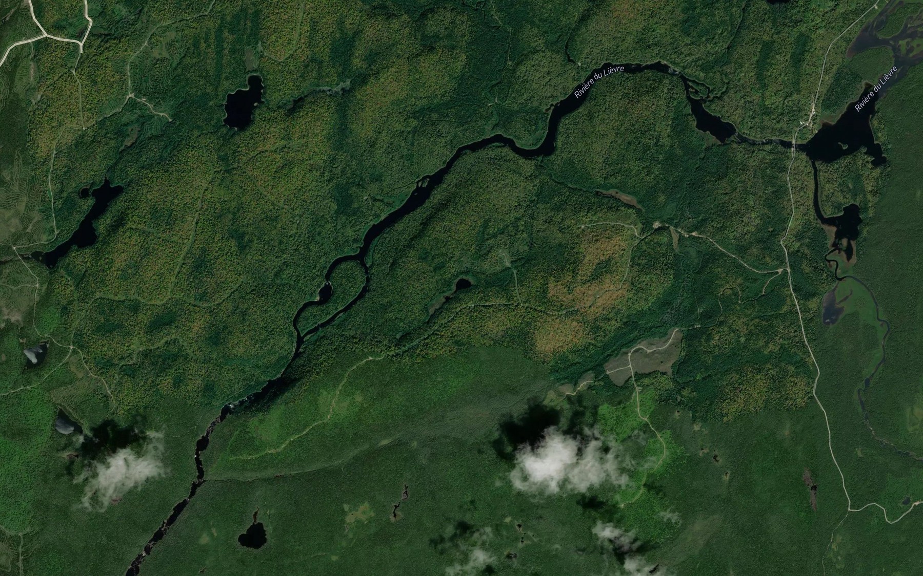 Satellite map of the Lac de la Vase
