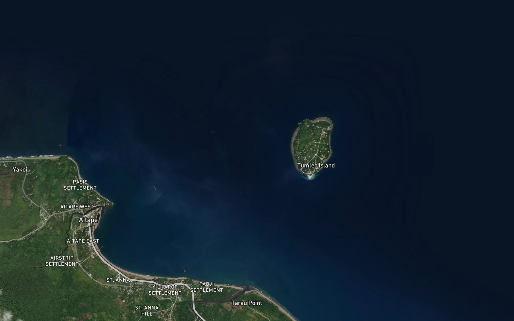 Satellite map of the Knight Shoals