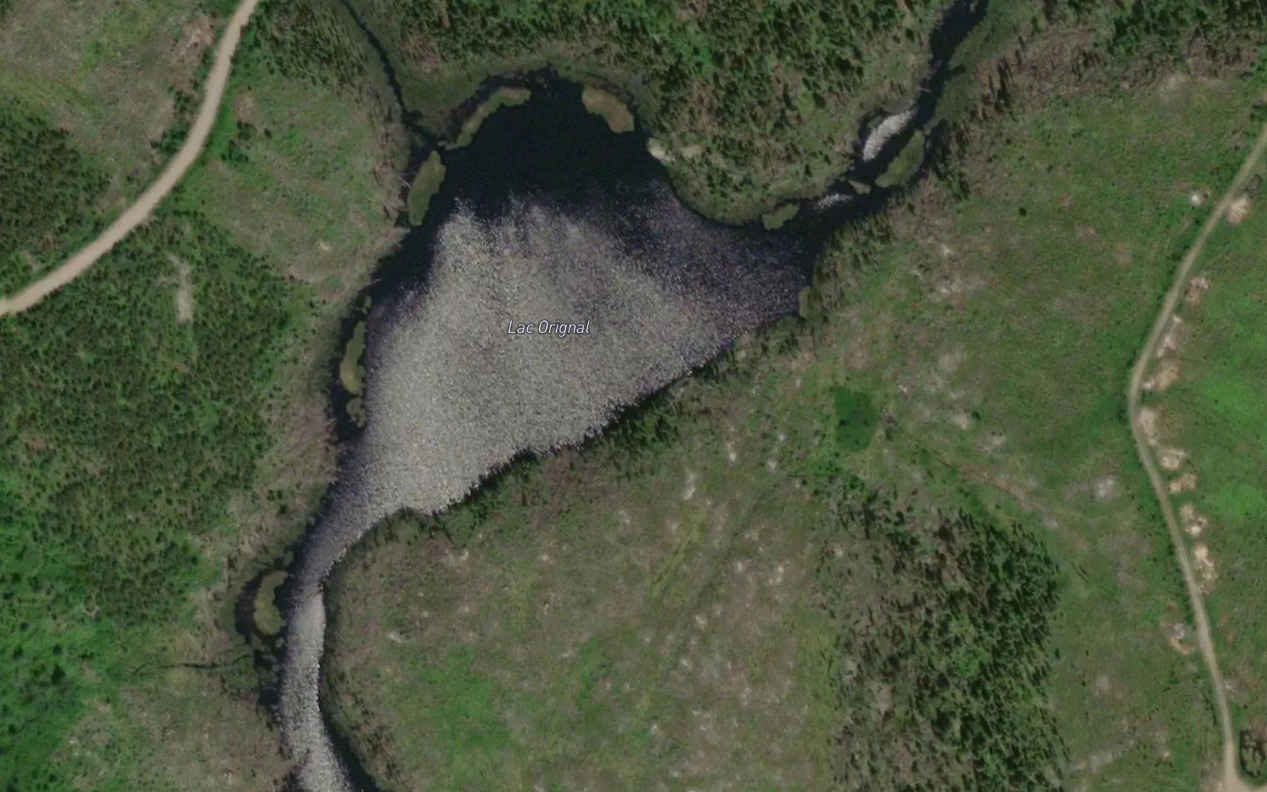 Satellite map of the Lac Orignal