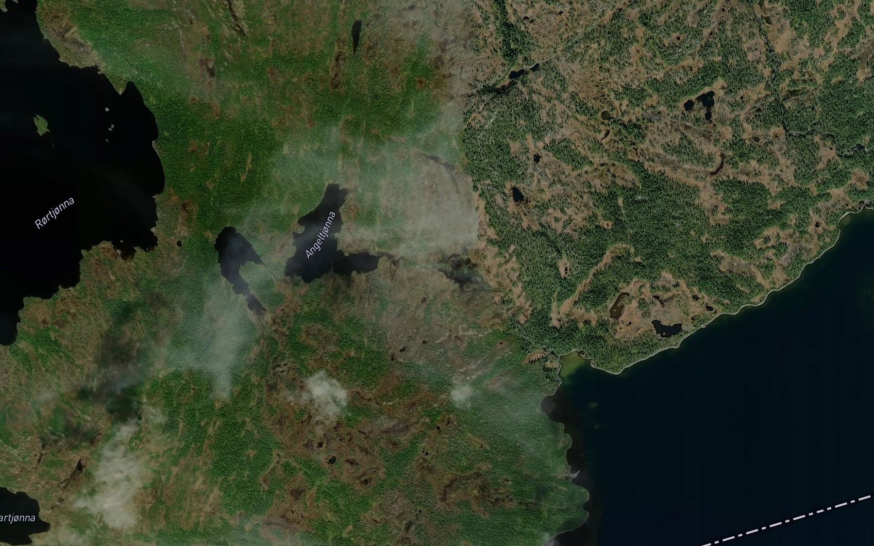Satellite map of the Angeltjornbekken